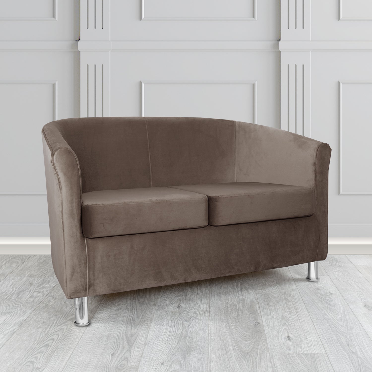 Como 2 Seater Tub Sofa in Warwick Plush Velvet Fabric
