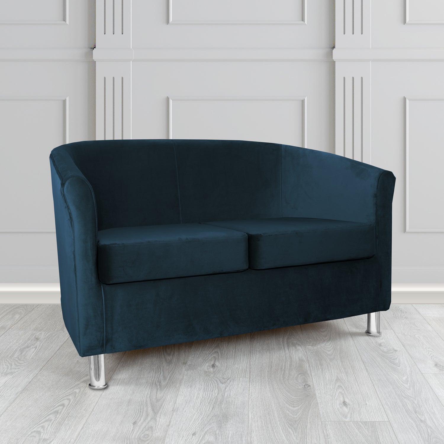 Como 2 Seater Tub Sofa in Warwick Plush Velvet Fabric