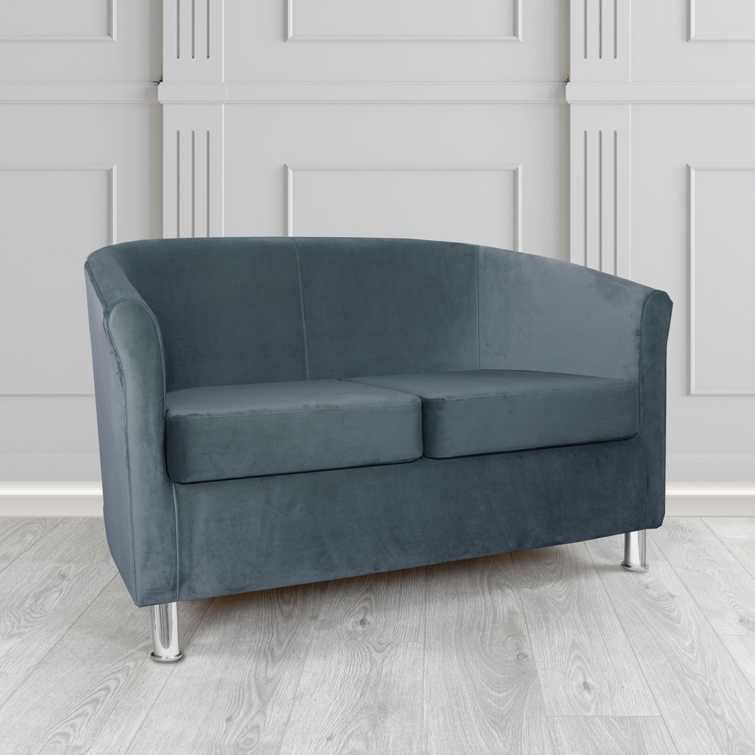 Como 2 Seater Tub Sofa in Warwick Plush Velvet Fabric