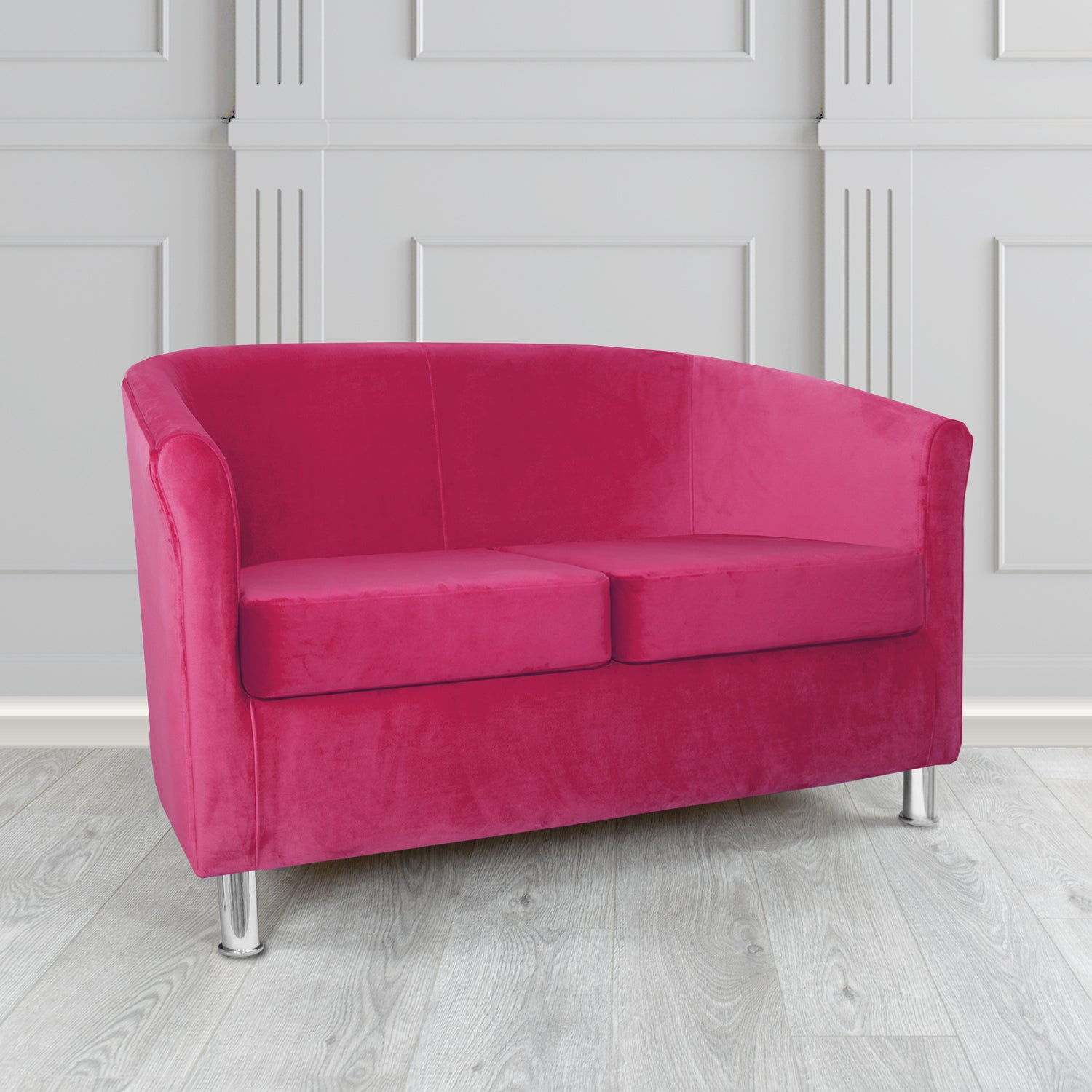 Como 2 Seater Tub Sofa in Warwick Plush Velvet Fabric