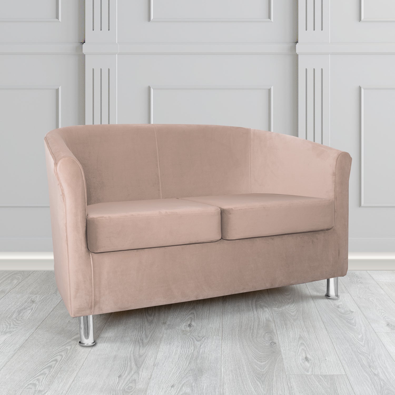 Como 2 Seater Tub Sofa in Warwick Plush Velvet Fabric
