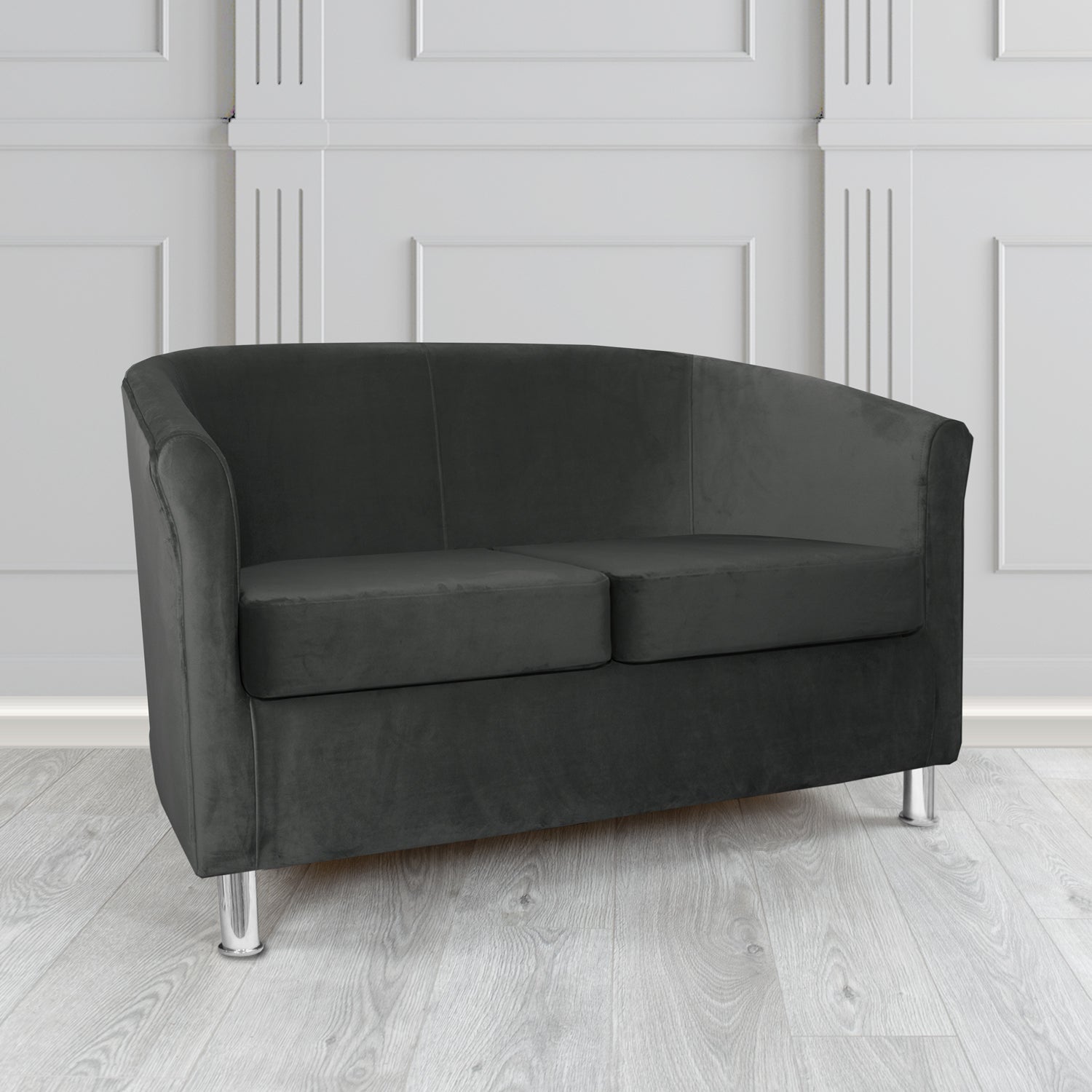 Como 2 Seater Tub Sofa in Warwick Plush Velvet Fabric