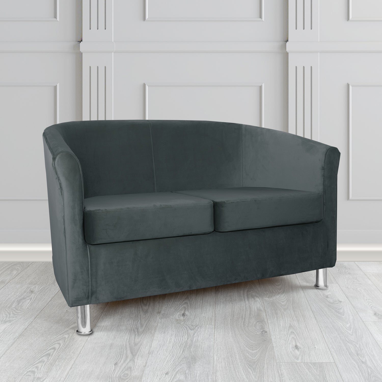 Como 2 Seater Tub Sofa in Warwick Plush Velvet Fabric