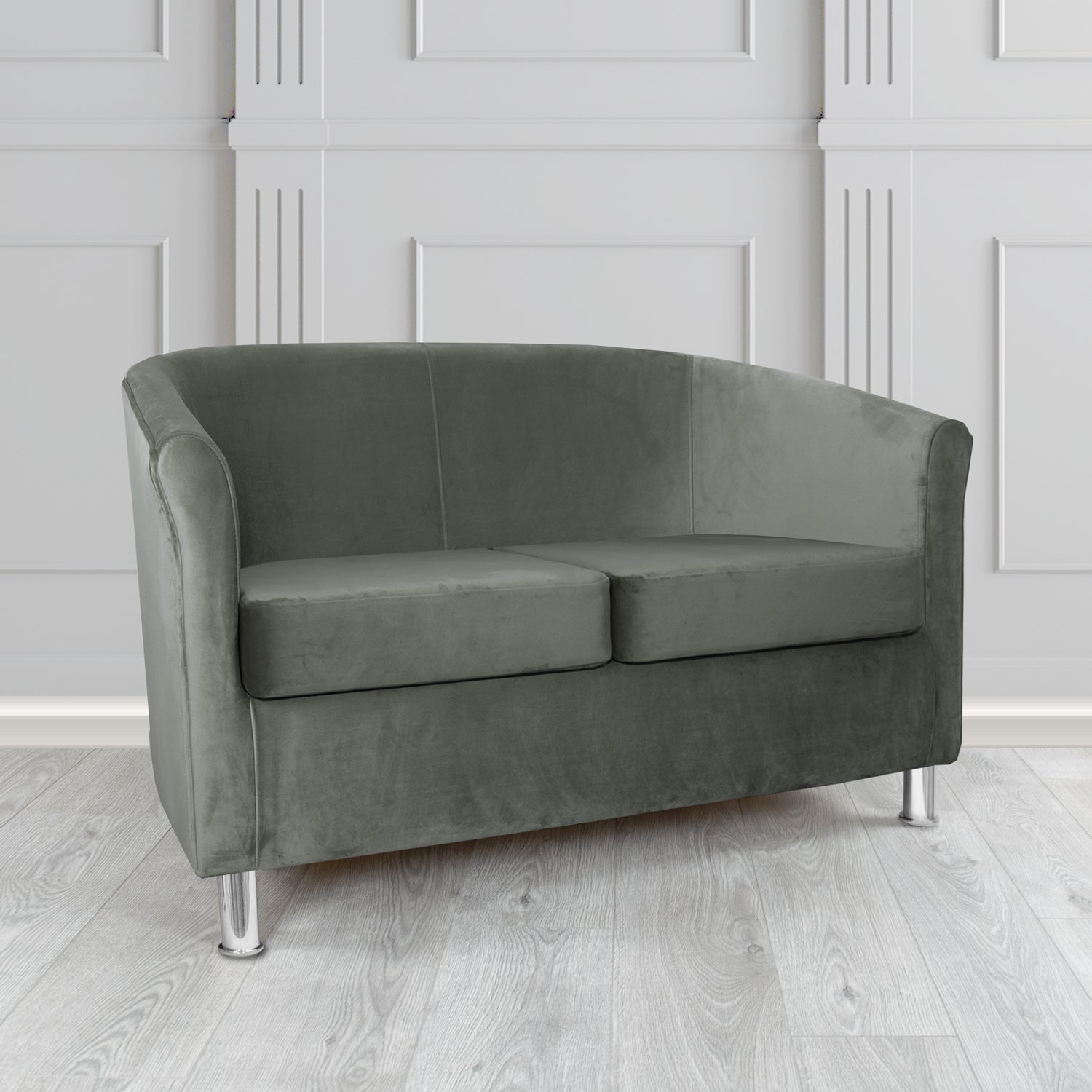 Como 2 Seater Tub Sofa in Warwick Plush Velvet Fabric