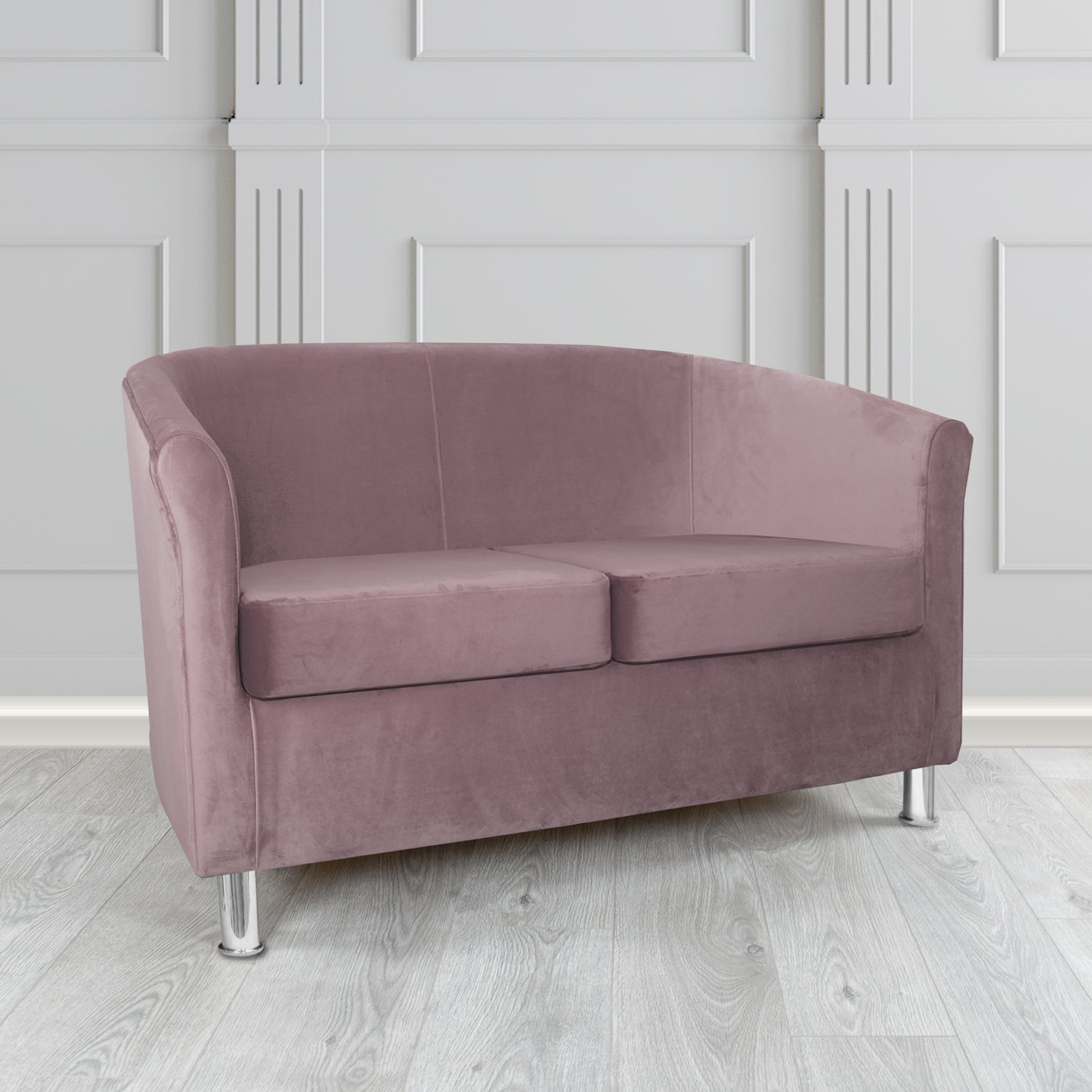 Como 2 Seater Tub Sofa in Warwick Plush Velvet Fabric