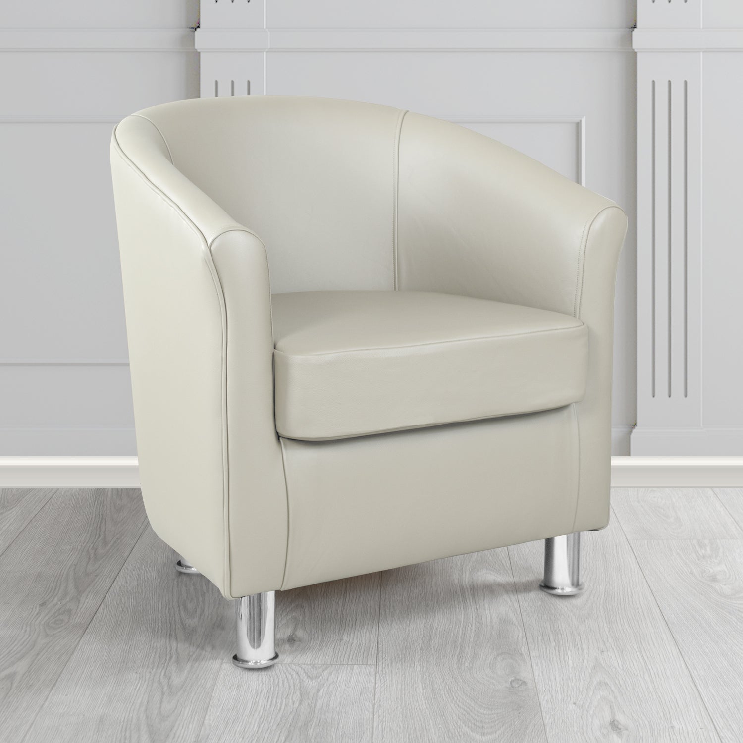 Como Tub Chair in Cristina Marrone Maximo Antimicrobial Crib 5 Contract Faux Leather