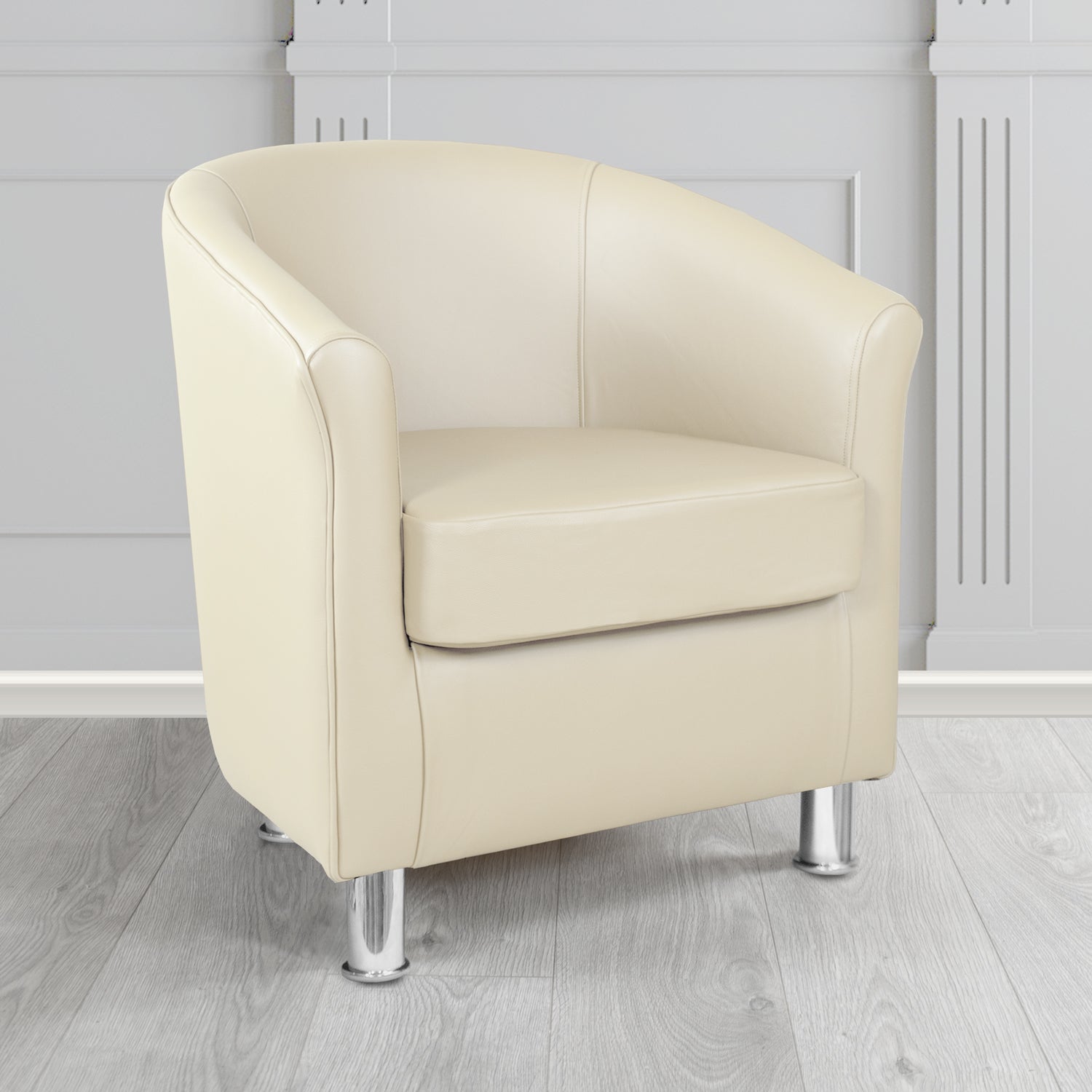 Como Tub Chair in Cristina Marrone Maximo Antimicrobial Crib 5 Contract Faux Leather