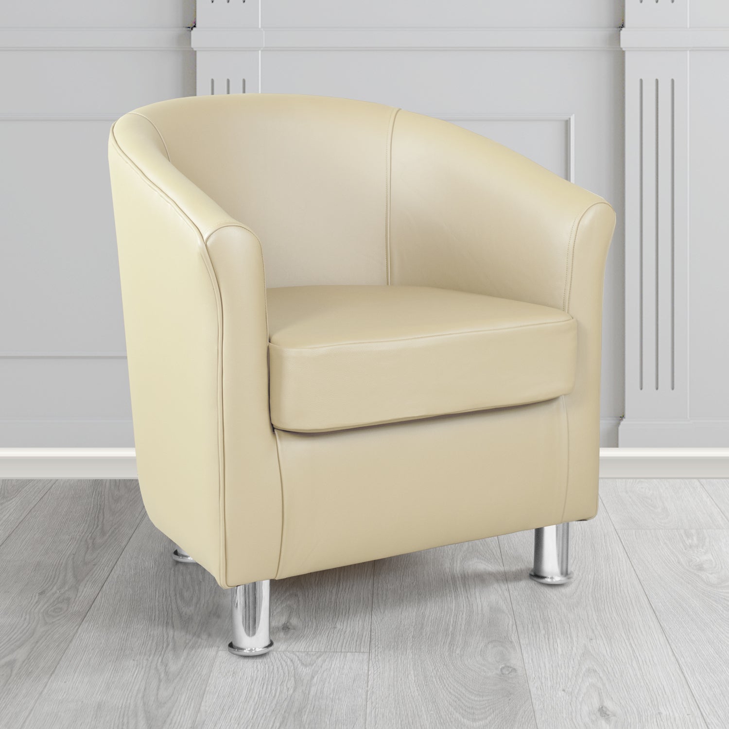 Como Tub Chair in Cristina Marrone Maximo Antimicrobial Crib 5 Contract Faux Leather