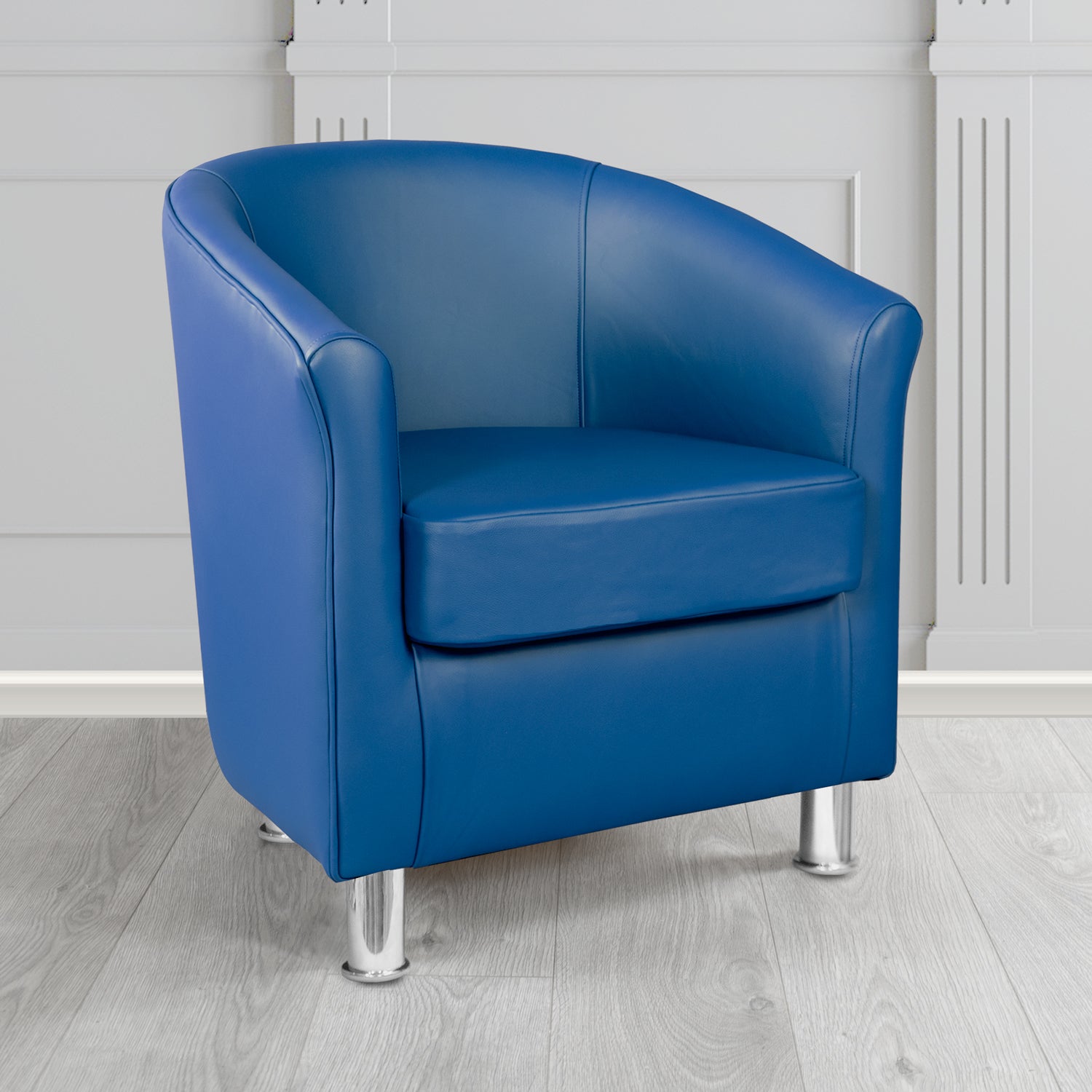 Como Tub Chair in Cristina Marrone Maximo Antimicrobial Crib 5 Contract Faux Leather