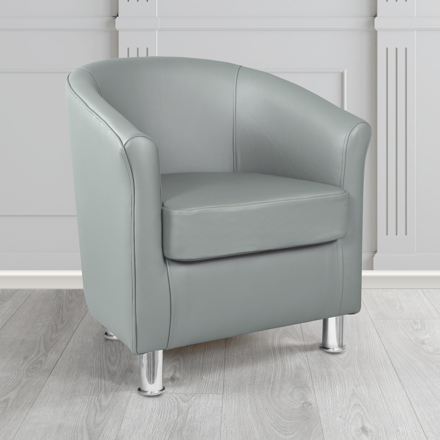 Como Tub Chair in Cristina Marrone Maximo Antimicrobial Crib 5 Contract Faux Leather