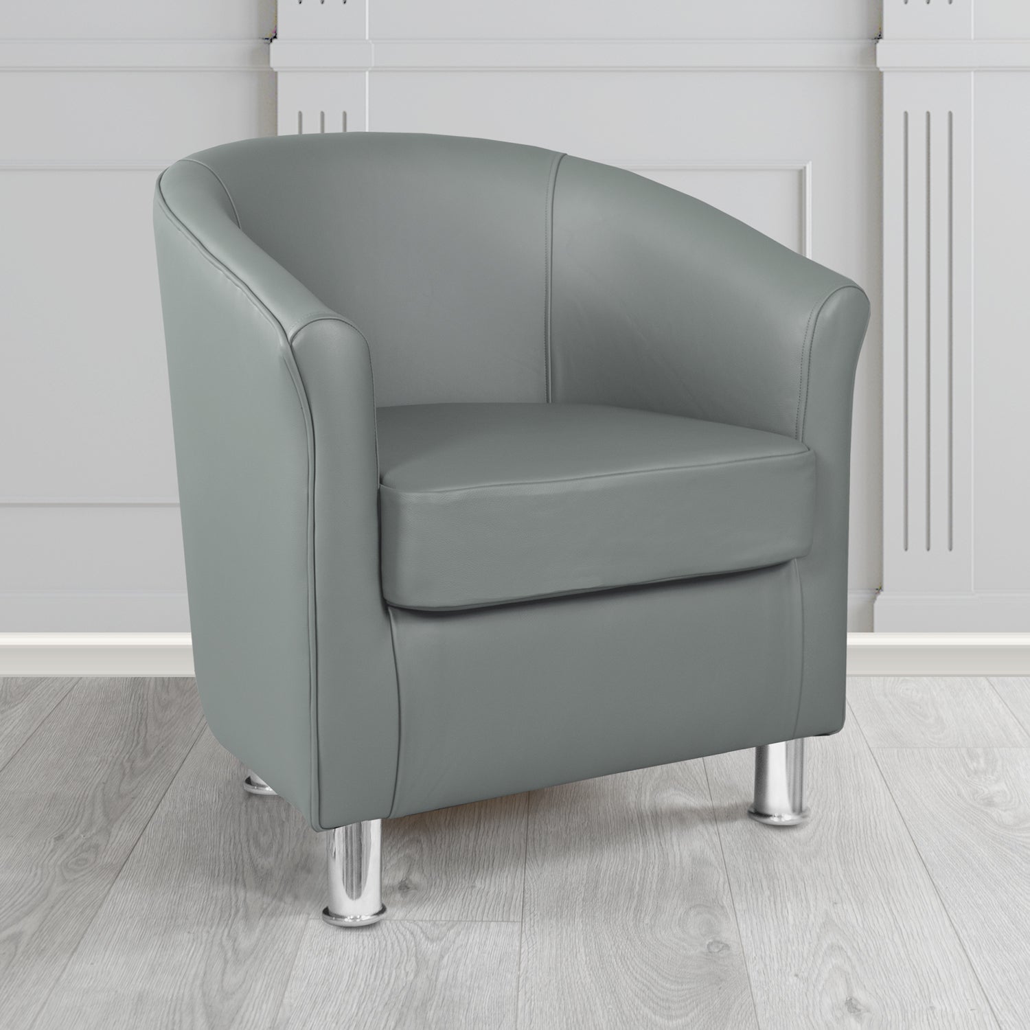 Como Tub Chair in Cristina Marrone Maximo Antimicrobial Crib 5 Contract Faux Leather