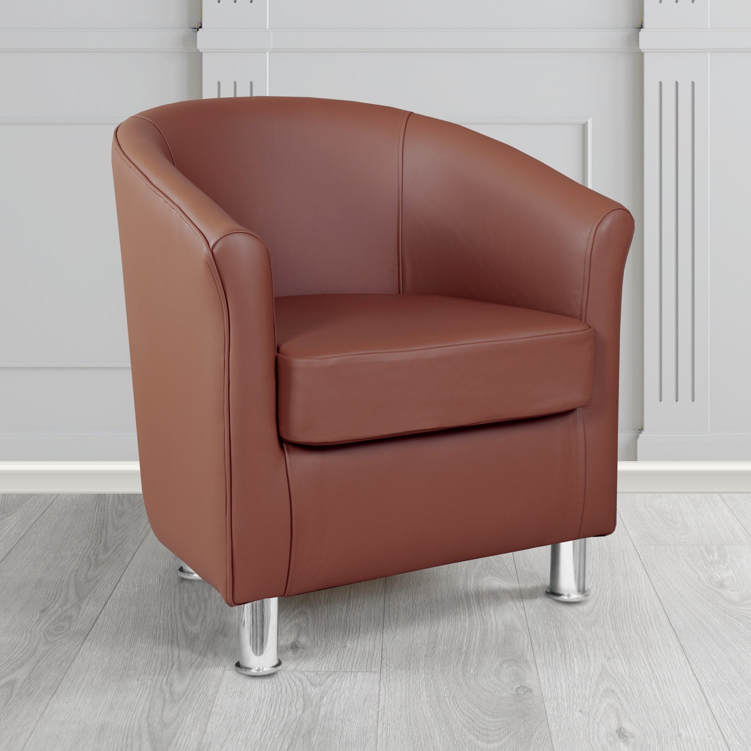 Como Tub Chair in Crest Leather Vele Crib 5 Genuine Leather