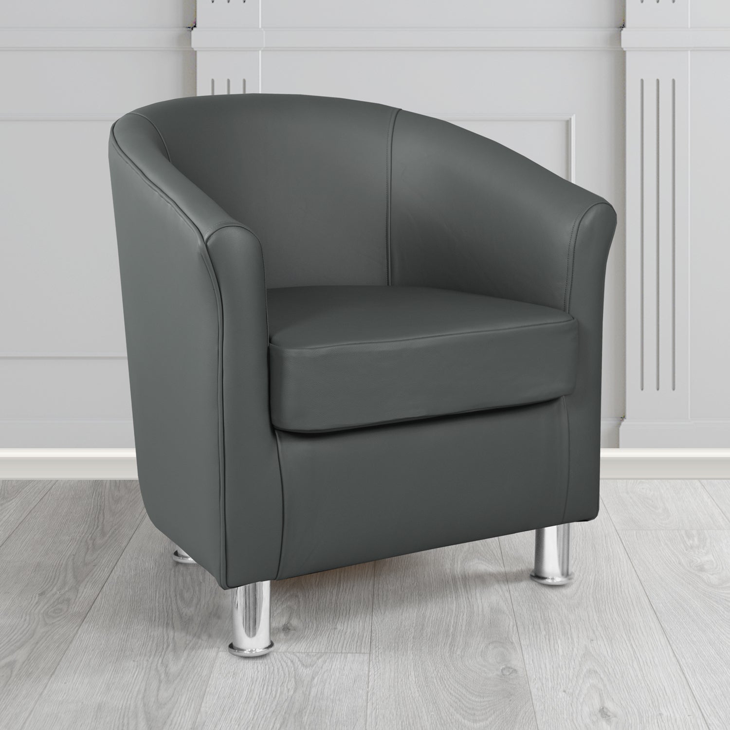 Como Tub Chair in Crest Leather Vele Crib 5 Genuine Leather
