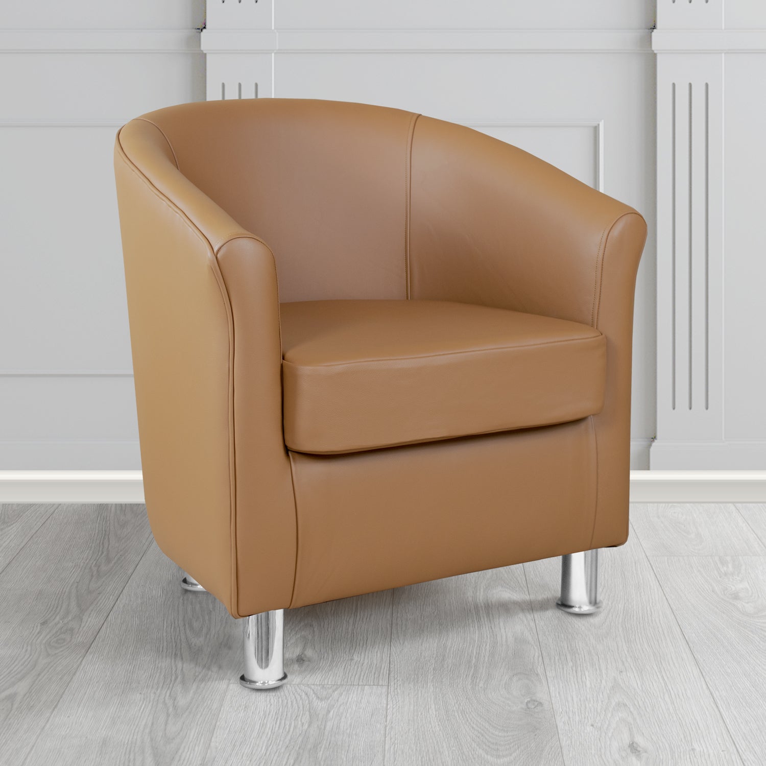Como Tub Chair in Crest Leather Vele Crib 5 Genuine Leather