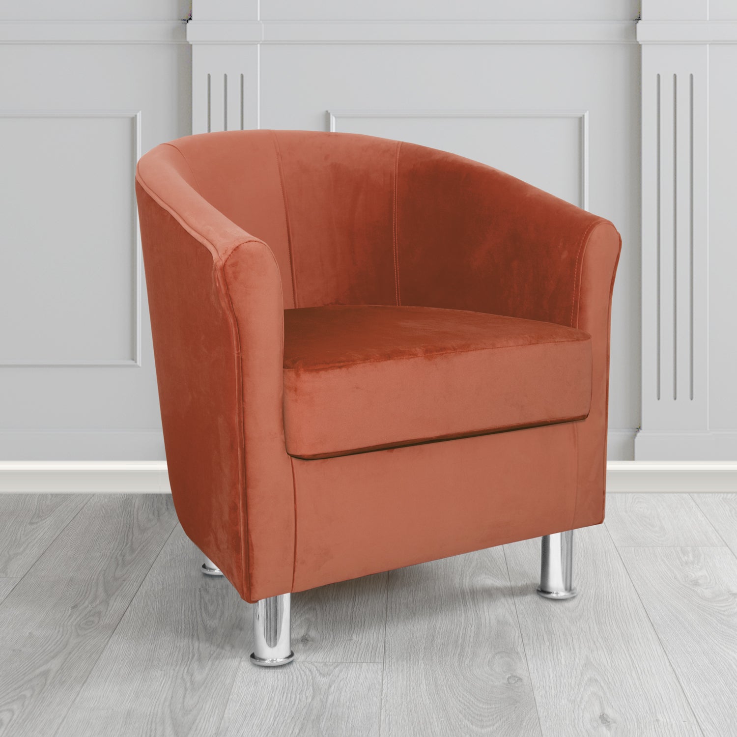 Como Tub Chair in Warwick Plush Velvet Fabric
