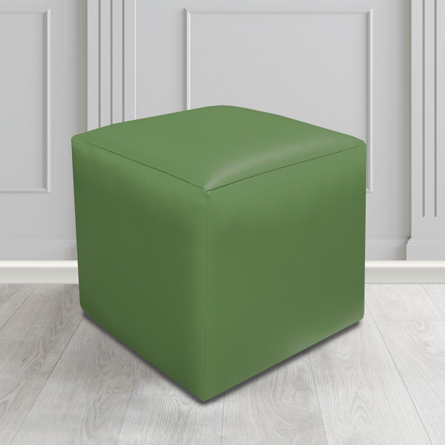 Paris Cube Footstool in Just Colour Crib 5 Faux Leather
