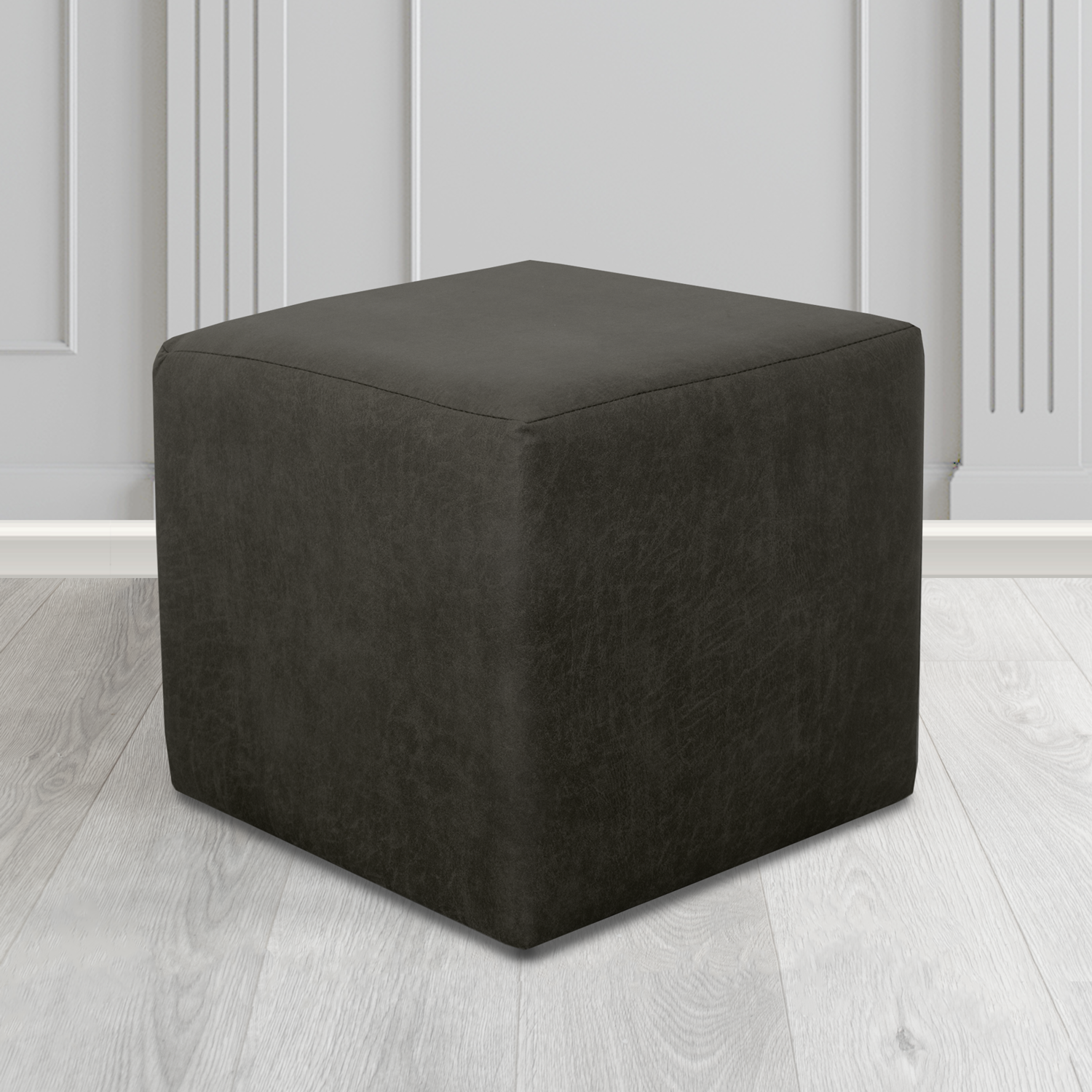 Paris Cube Footstool in Tubz Nevada Faux Leather