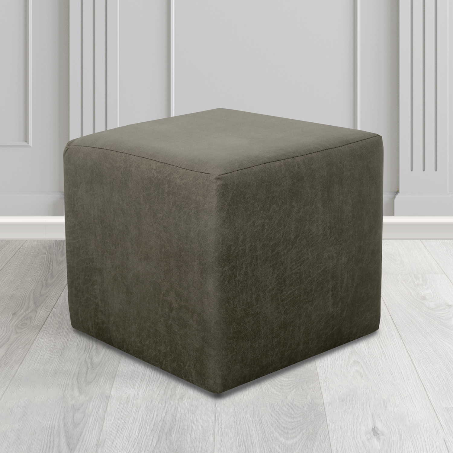 Paris Cube Footstool in Tubz Nevada Faux Leather