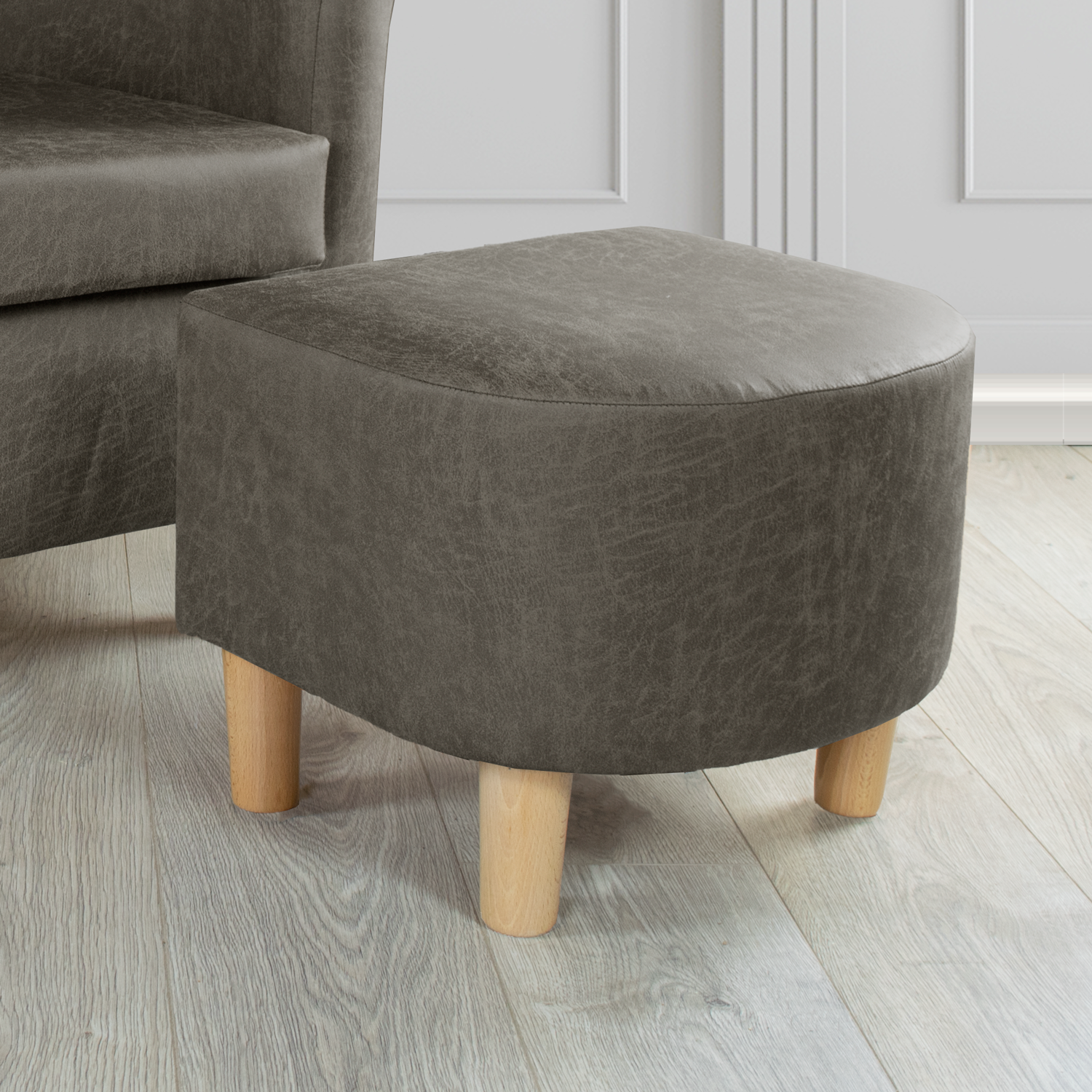 Tuscany Footstool in Tubz Nevada Faux Leather