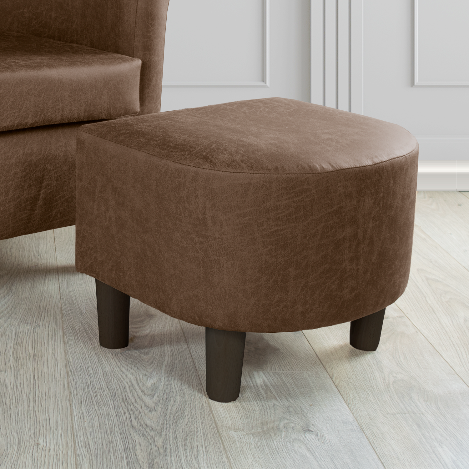 Tuscany Footstool in Tubz Nevada Faux Leather