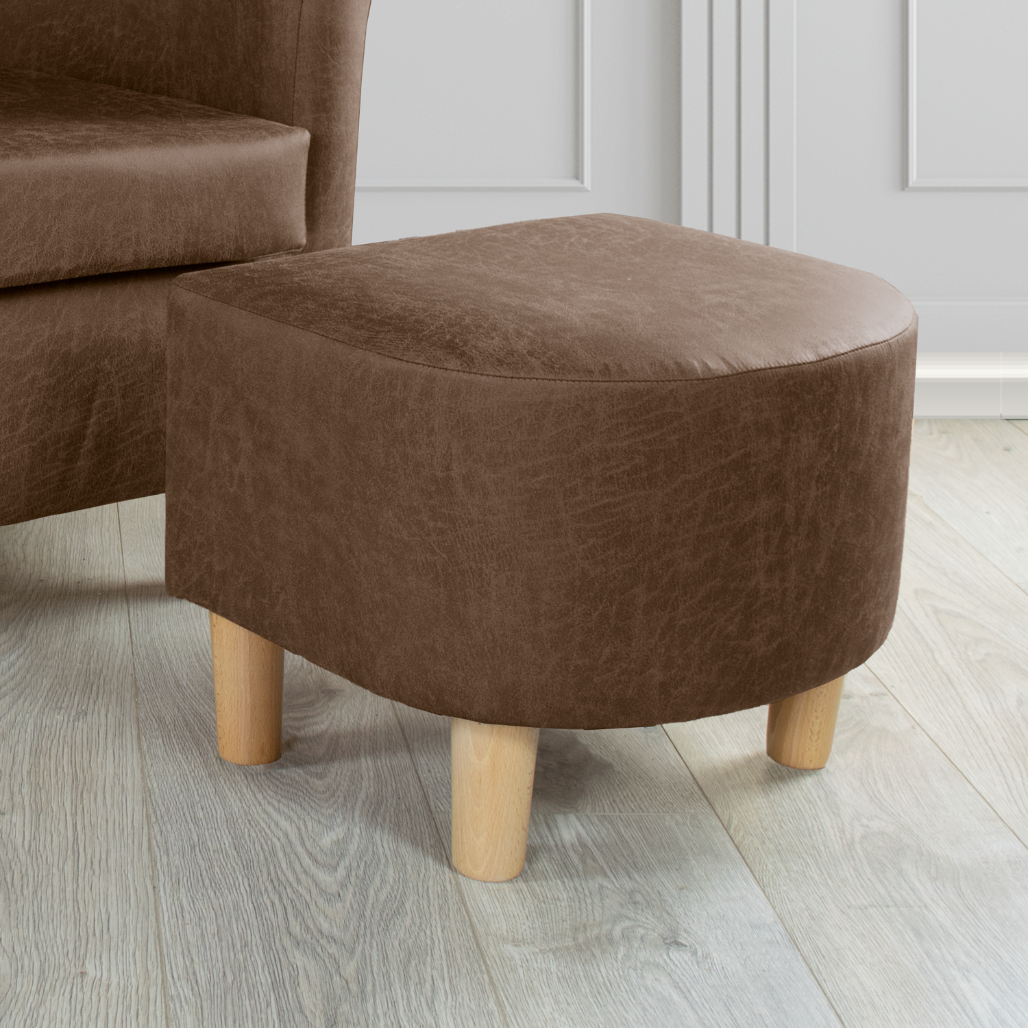 Tuscany Footstool in Tubz Nevada Faux Leather