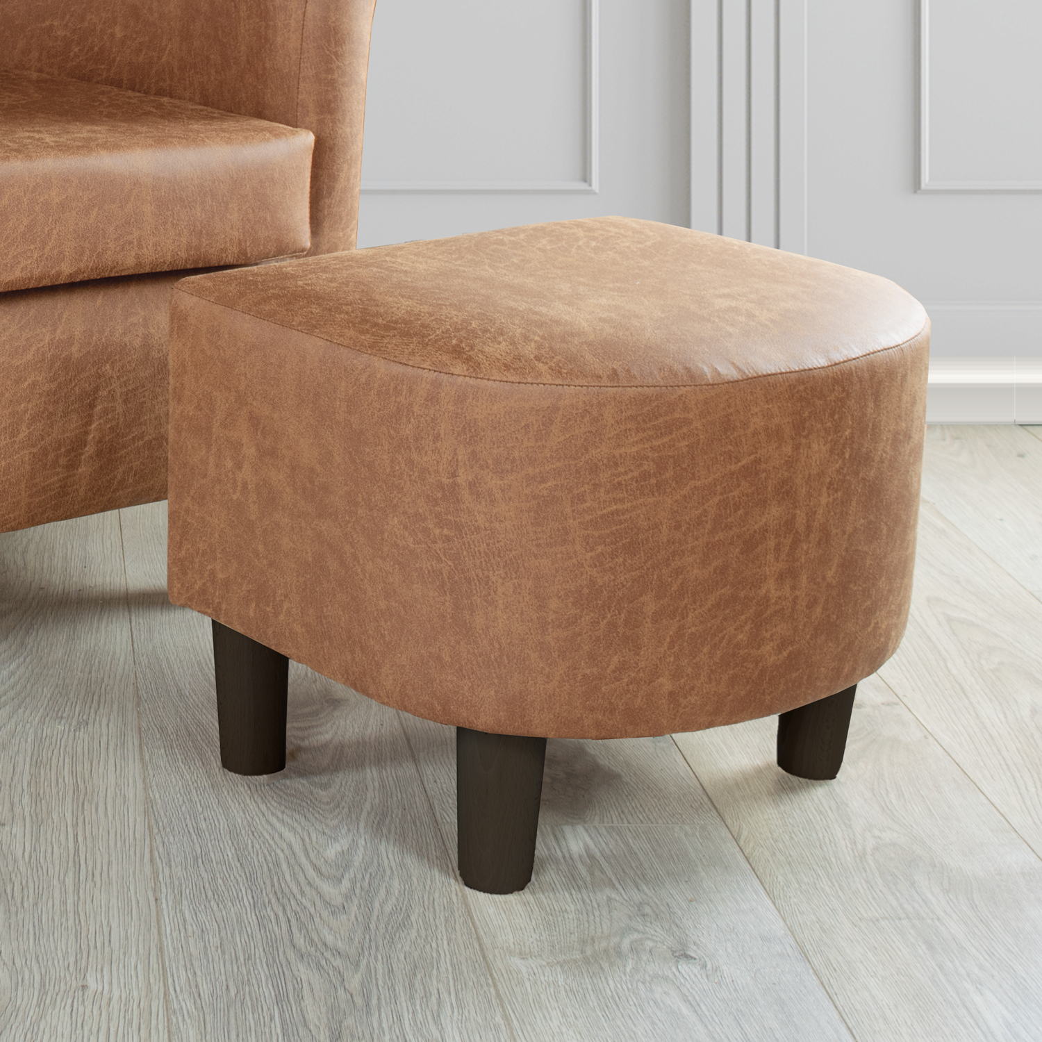 Tuscany Footstool in Tubz Nevada Faux Leather