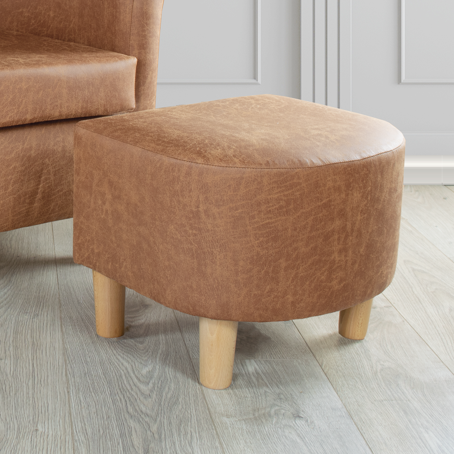 Tuscany Footstool in Tubz Nevada Faux Leather