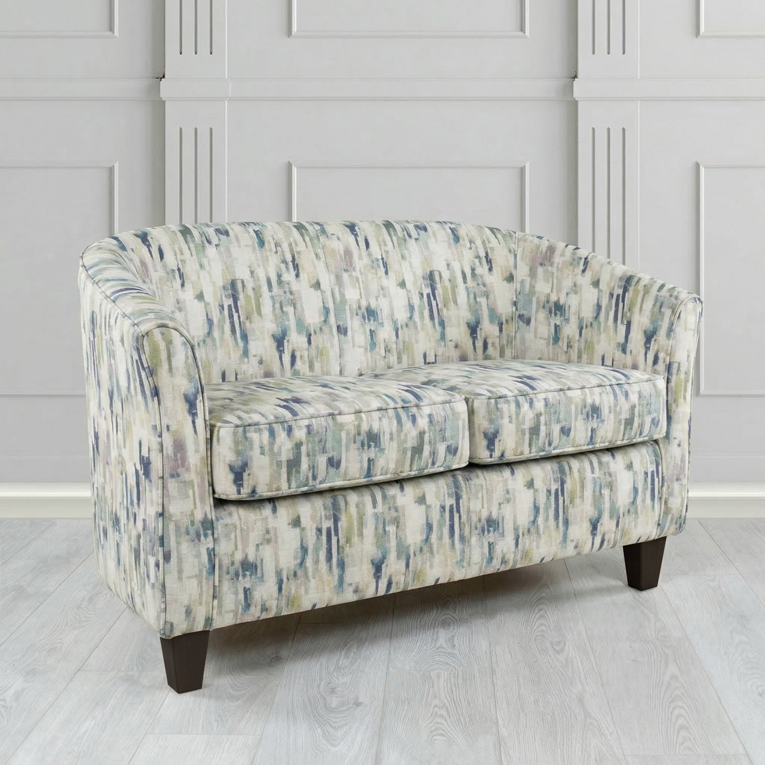 Devon 2 Seater Tub Sofa in Fryett's Aura Abstract Pattern Fabric