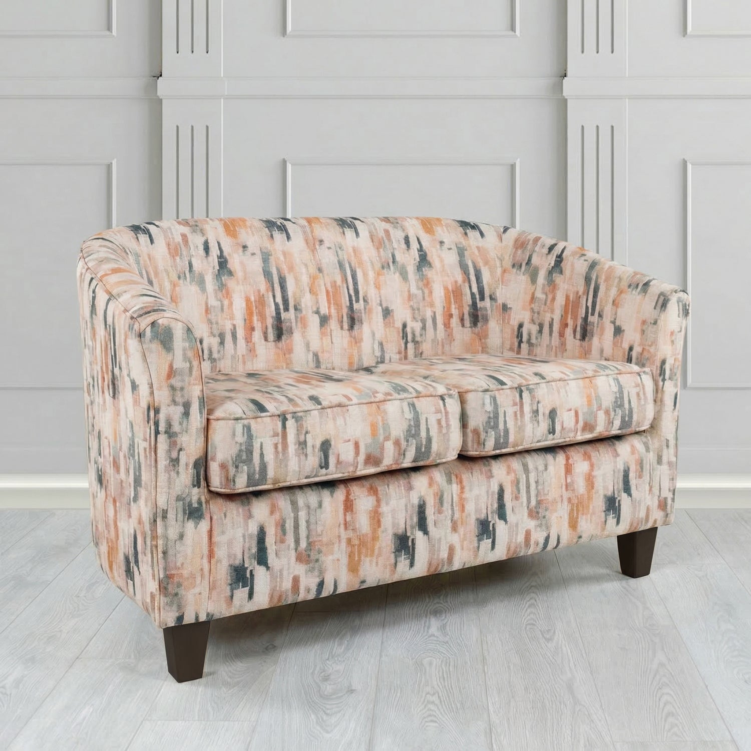 Devon 2 Seater Tub Sofa in Fryett's Aura Abstract Pattern Fabric