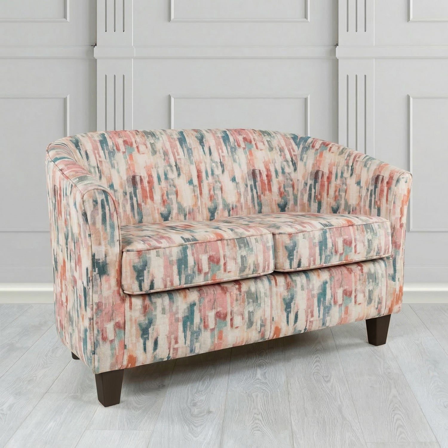 Devon 2 Seater Tub Sofa in Fryett's Aura Abstract Pattern Fabric