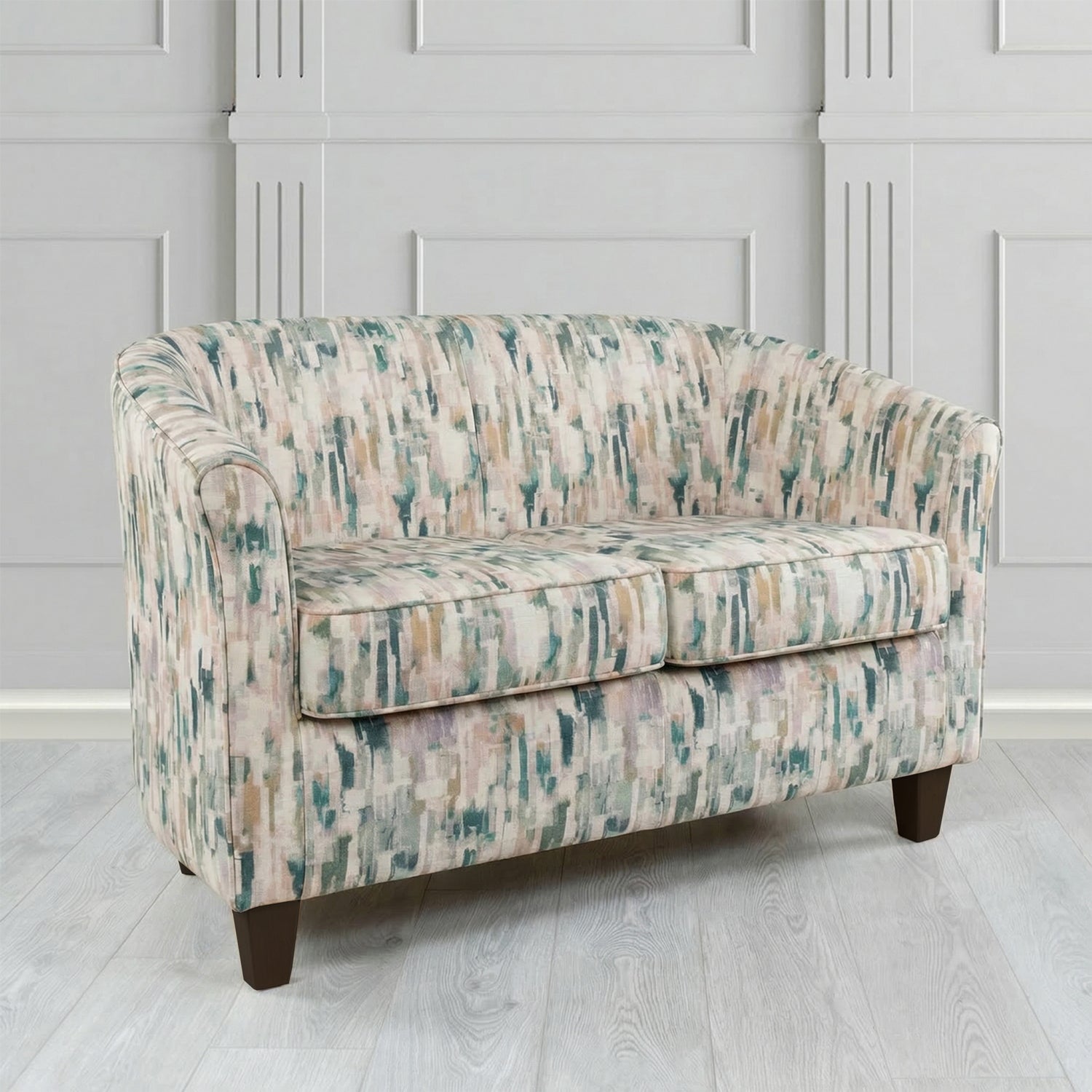 Devon 2 Seater Tub Sofa in Fryett's Aura Abstract Pattern Fabric