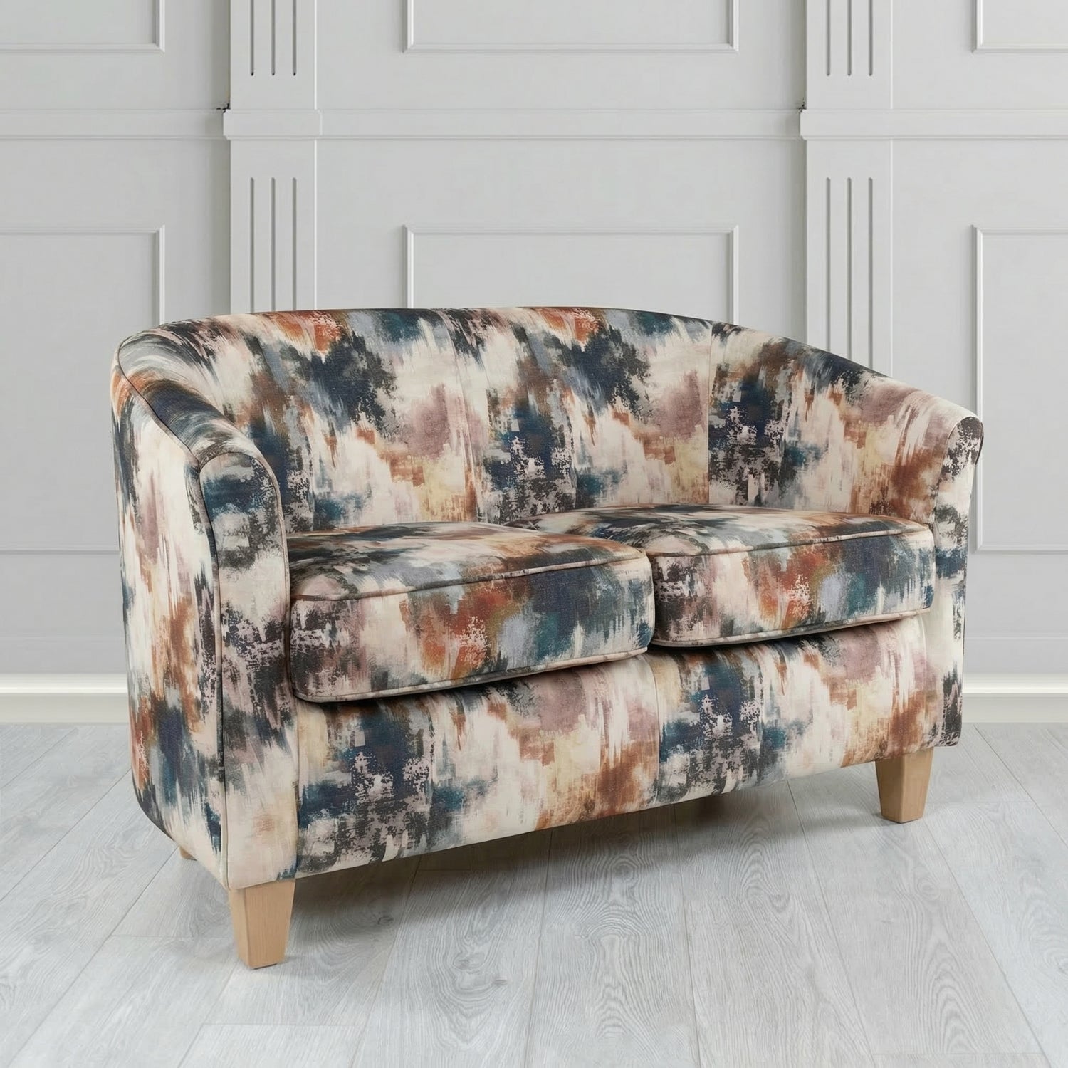 Devon 2 Seater Tub Sofa in Fryett's Kala Abstract Fabric
