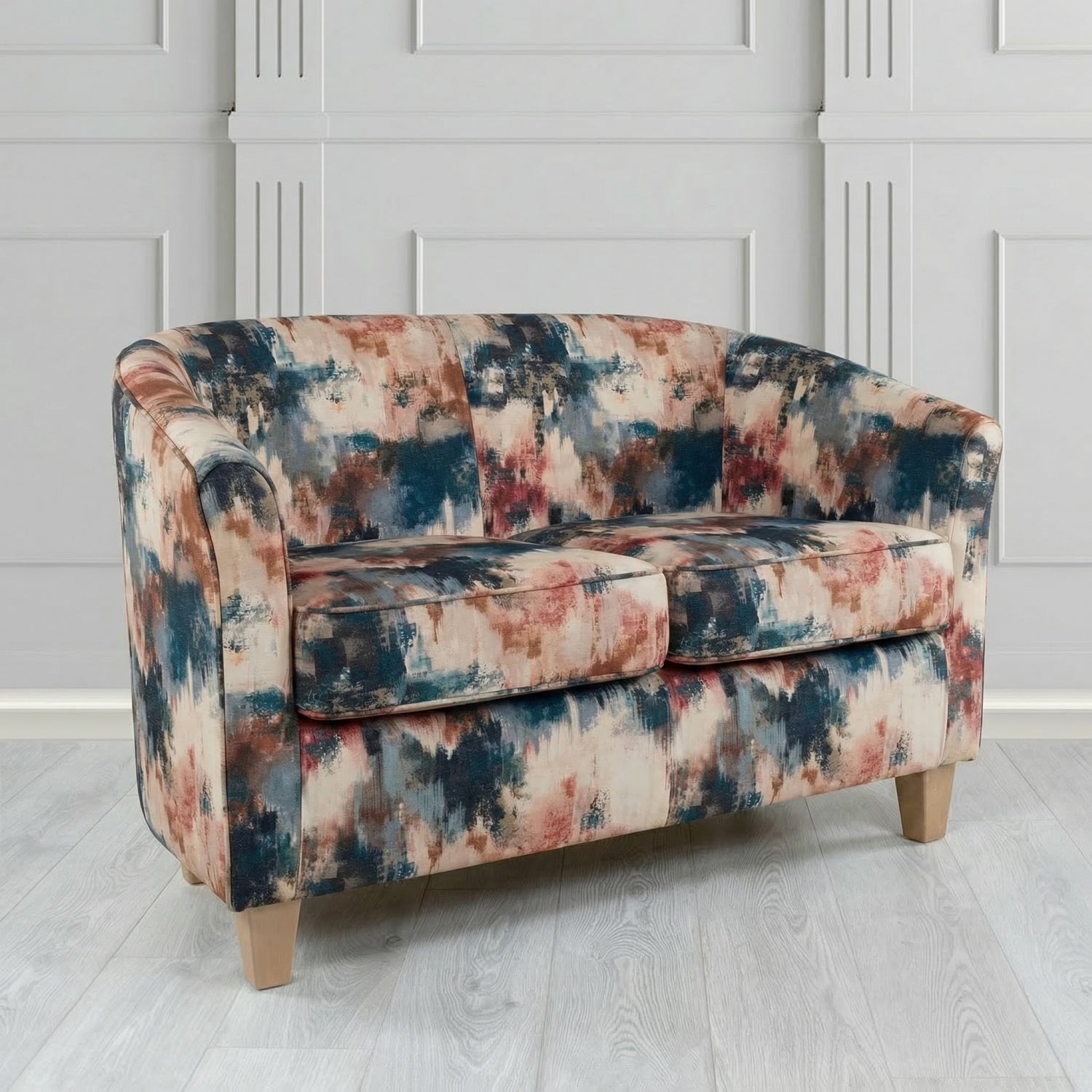 Devon 2 Seater Tub Sofa in Fryett's Kala Abstract Fabric