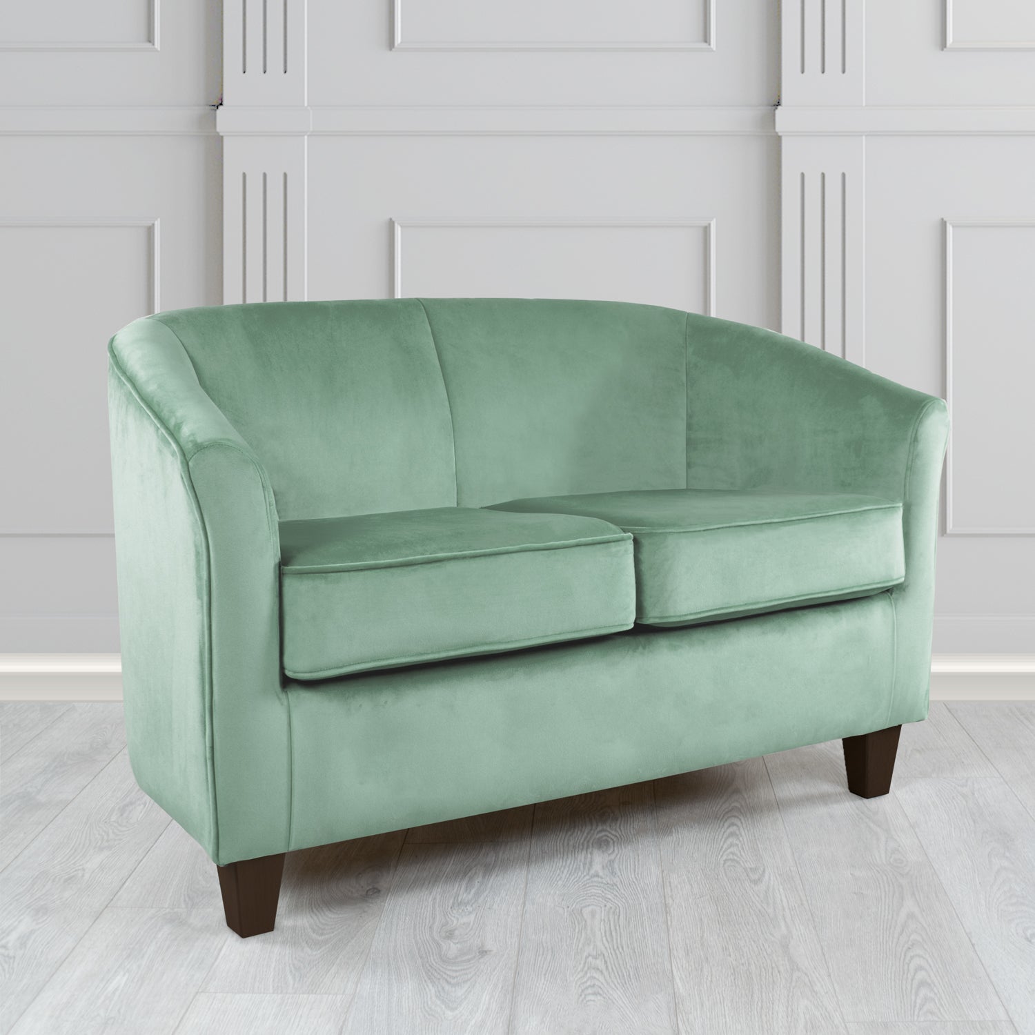 Devon 2 Seater Tub Sofa in Cristina Marrone Passione Velvet Fabric