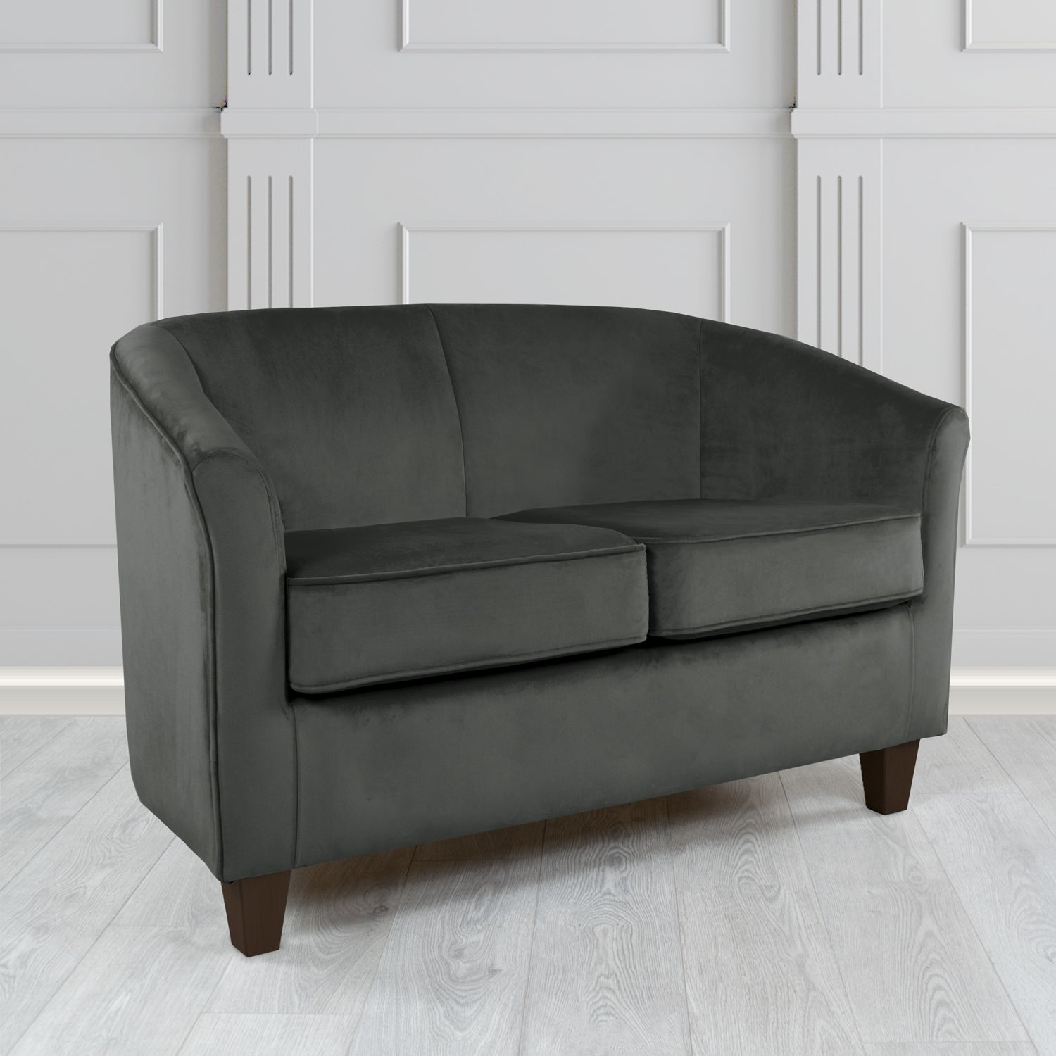 Devon 2 Seater Tub Sofa in Cristina Marrone Passione Velvet Fabric
