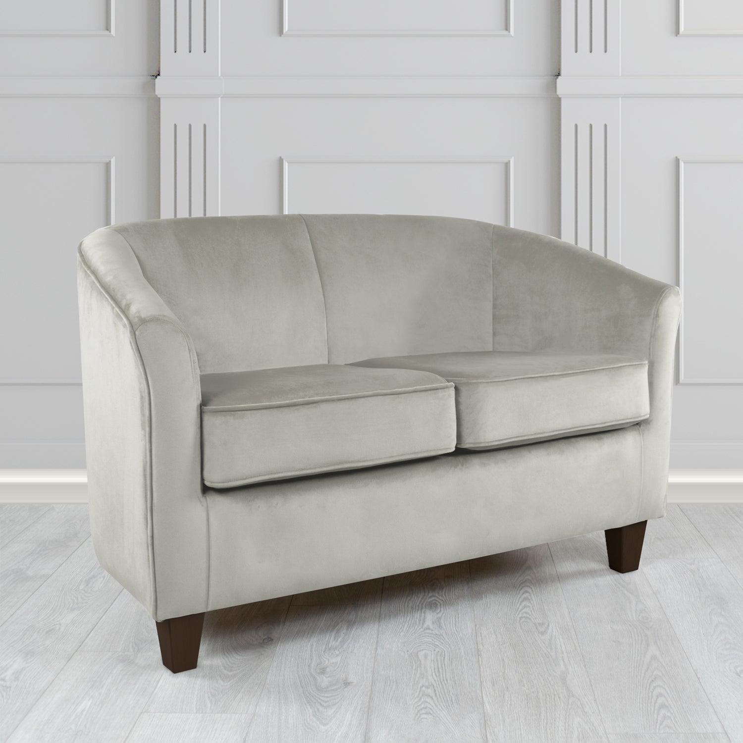 Devon 2 Seater Tub Sofa in Cristina Marrone Passione Velvet Fabric