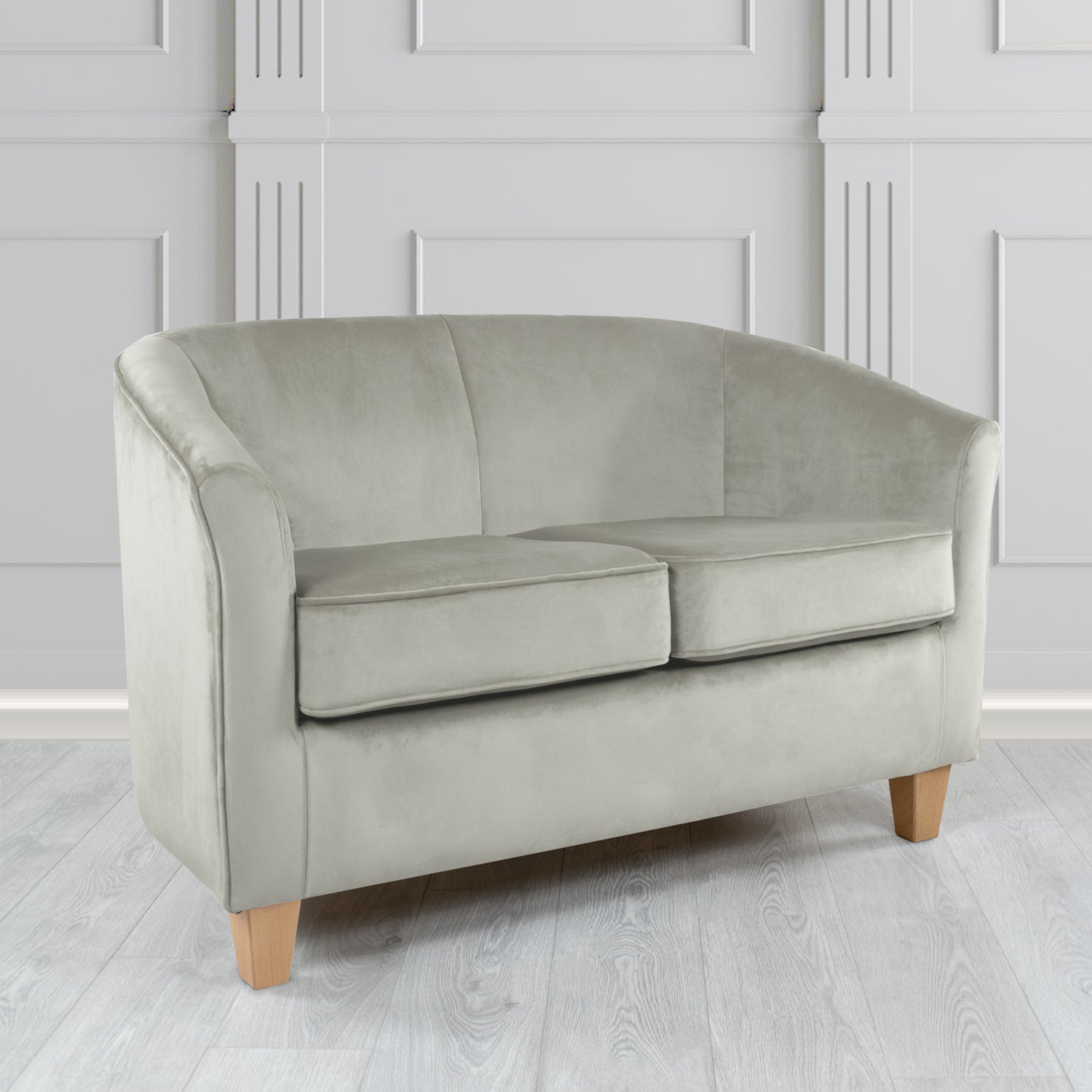 Devon 2 Seater Tub Sofa in Cristina Marrone Passione Velvet Fabric
