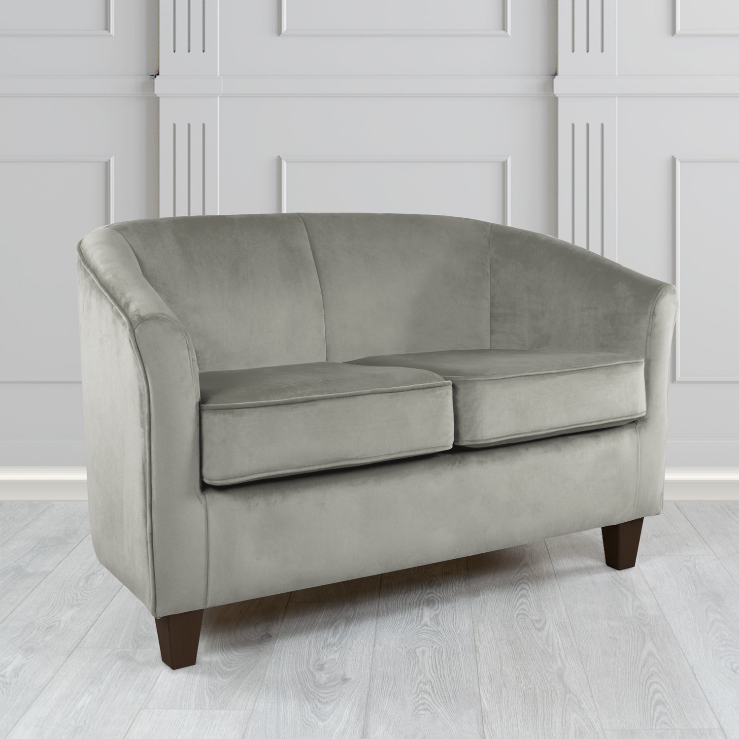 Devon 2 Seater Tub Sofa in Cristina Marrone Passione Velvet Fabric