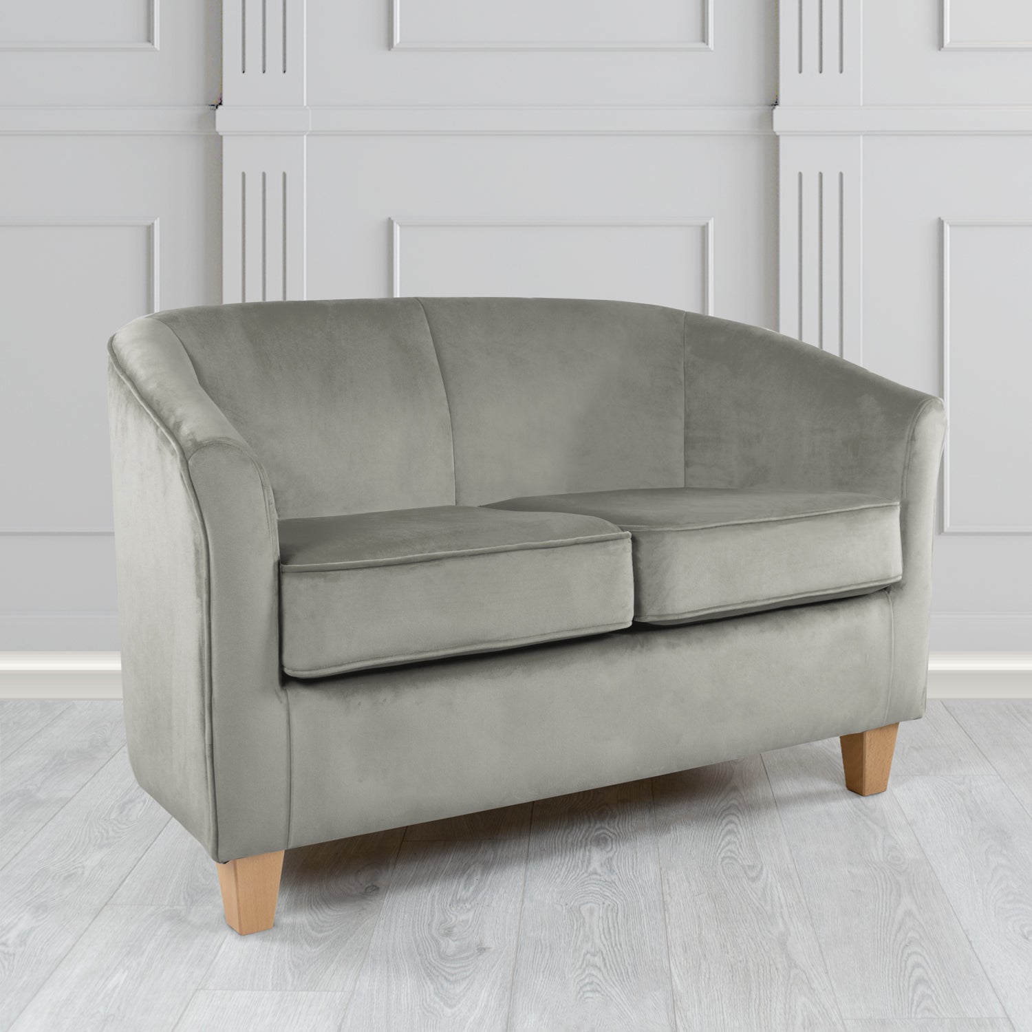 Devon 2 Seater Tub Sofa in Cristina Marrone Passione Velvet Fabric