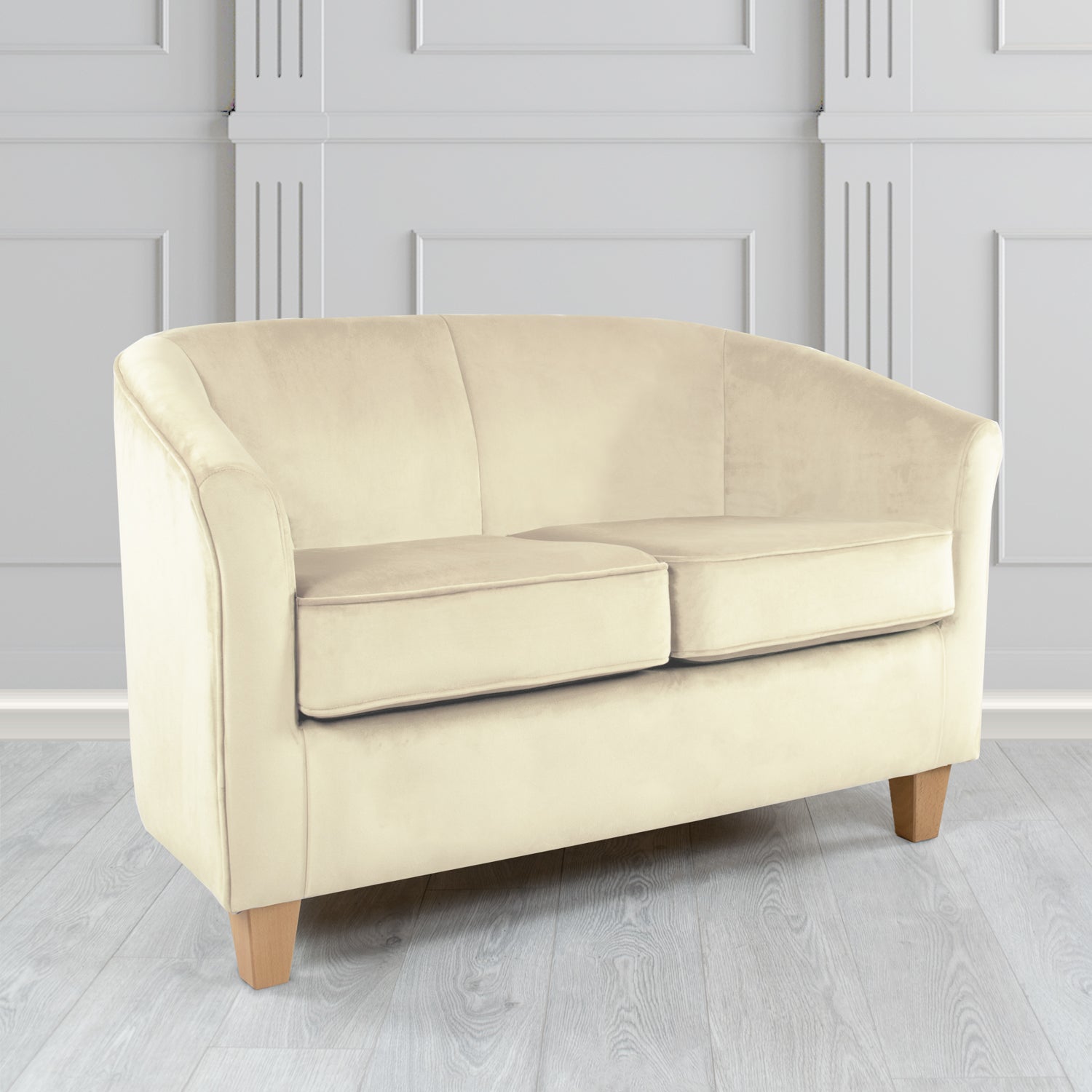 Devon 2 Seater Tub Sofa in Cristina Marrone Passione Velvet Fabric