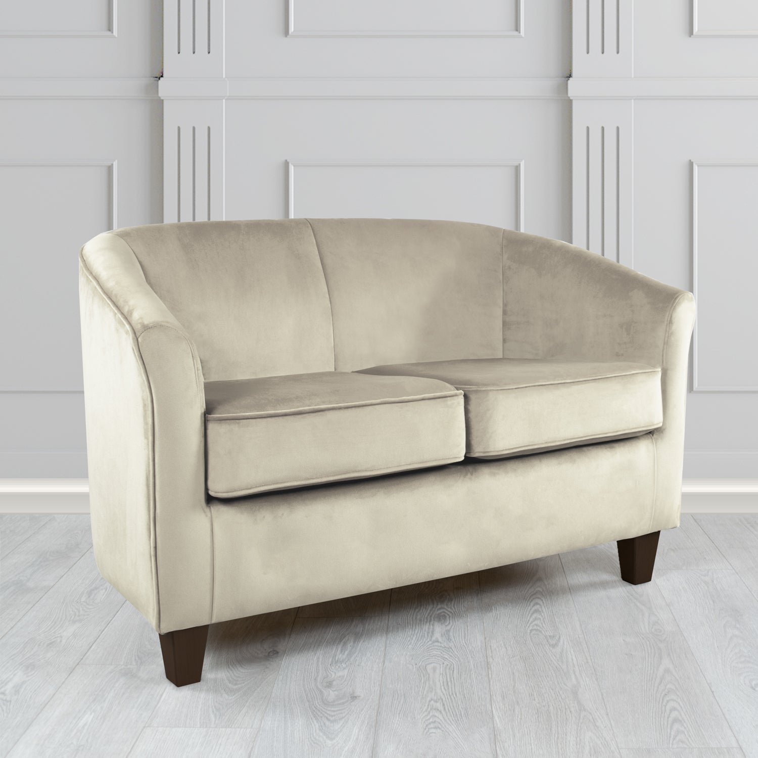 Devon 2 Seater Tub Sofa in Cristina Marrone Passione Velvet Fabric