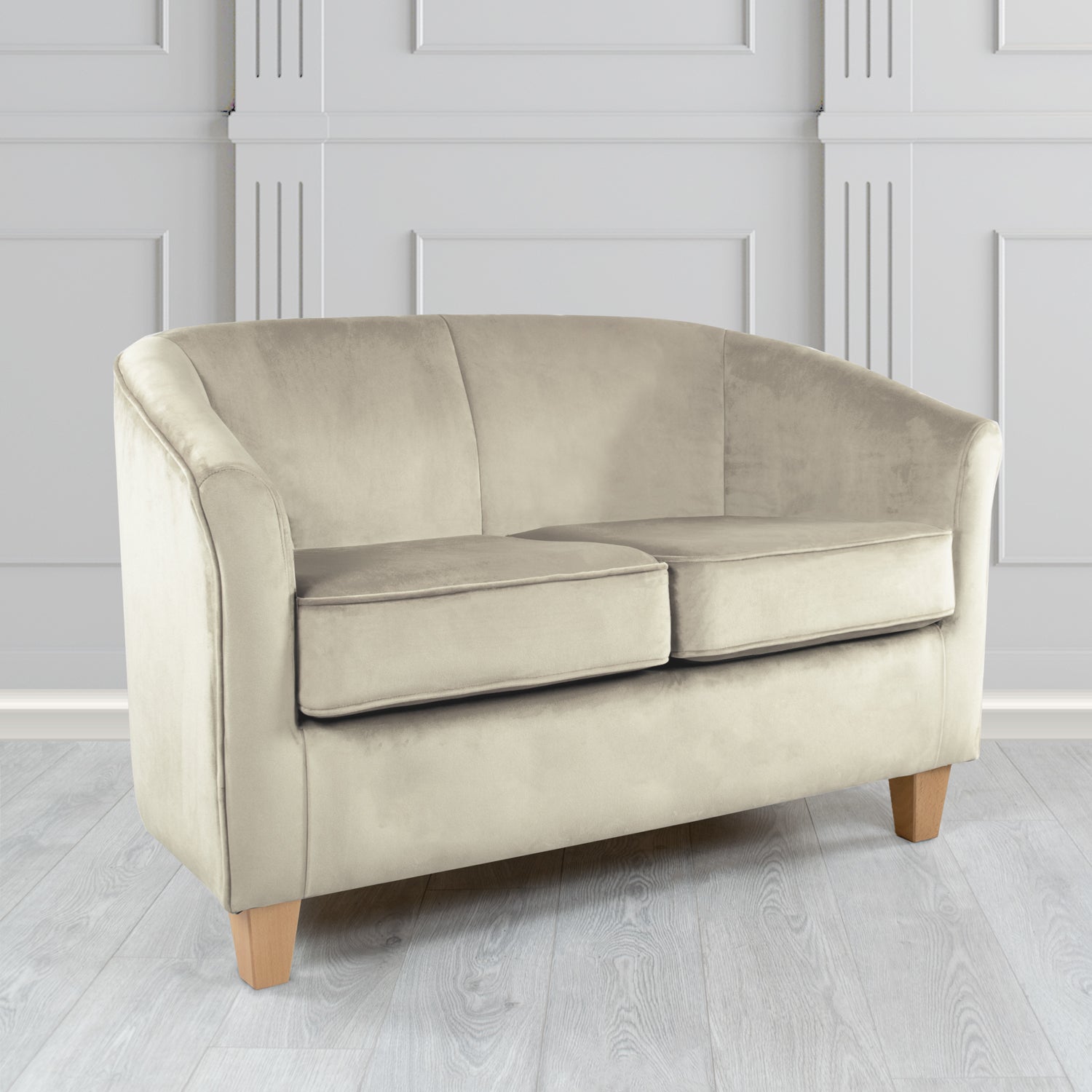 Devon 2 Seater Tub Sofa in Cristina Marrone Passione Velvet Fabric