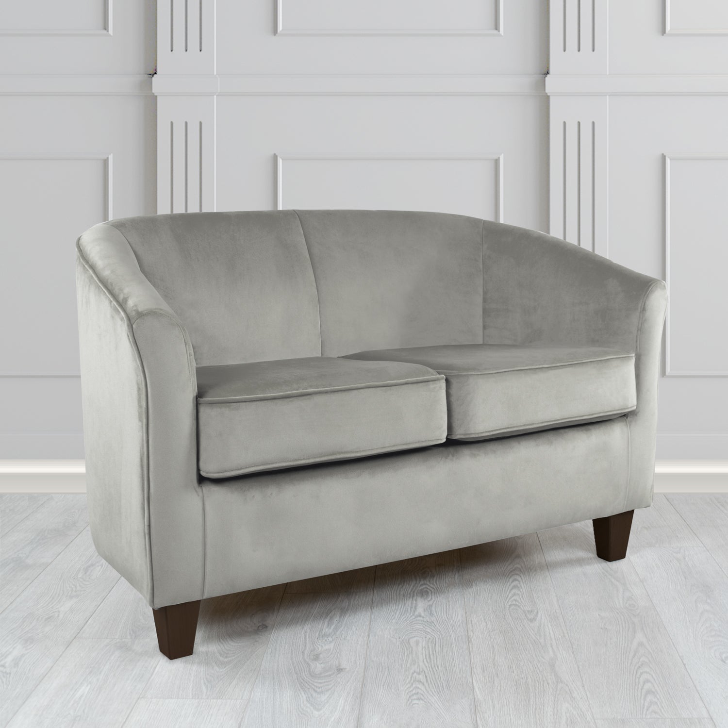 Devon 2 Seater Tub Sofa in Cristina Marrone Passione Velvet Fabric