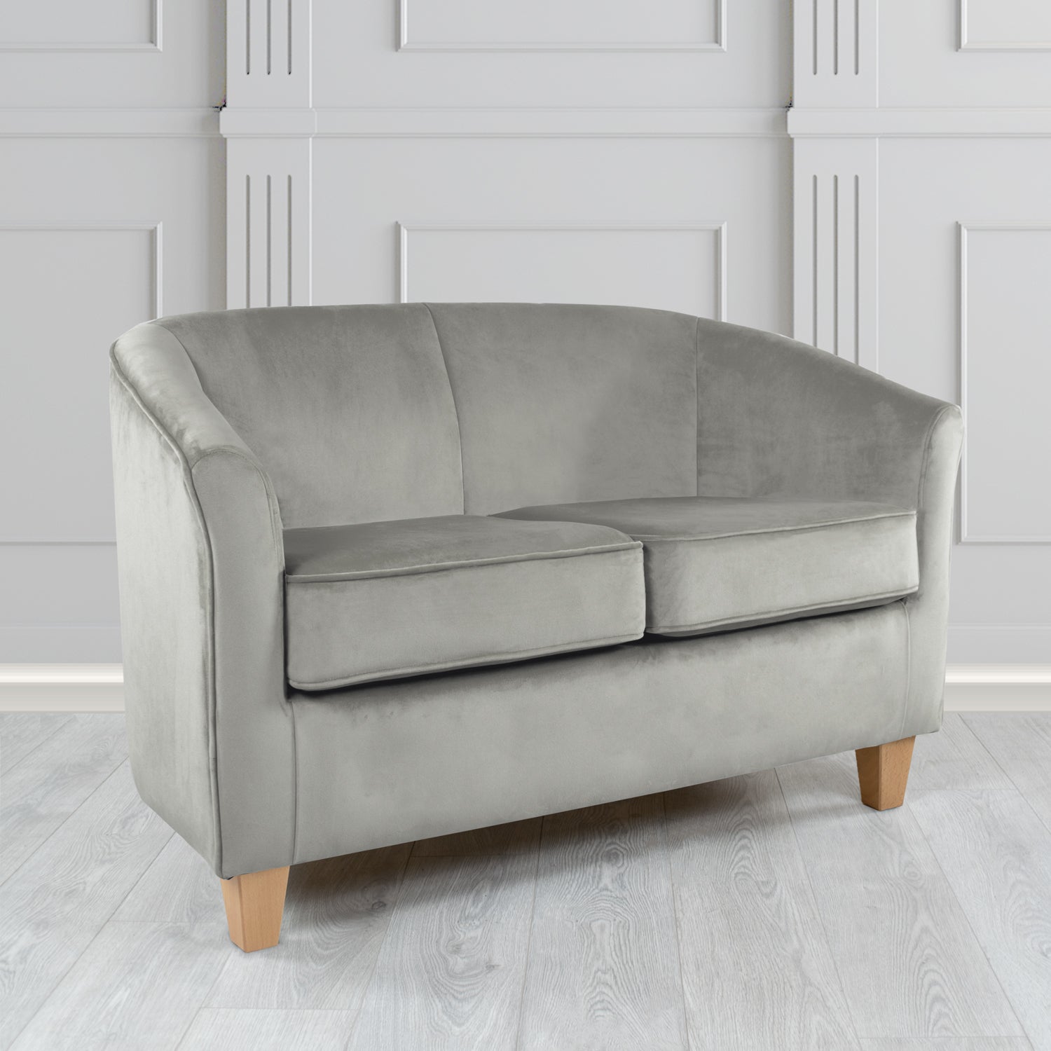 Devon 2 Seater Tub Sofa in Cristina Marrone Passione Velvet Fabric