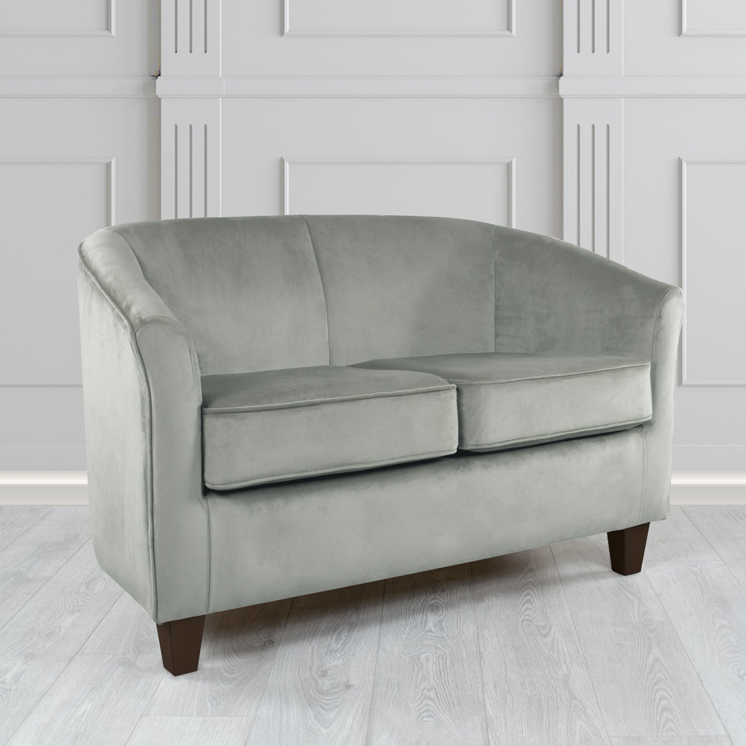 Devon 2 Seater Tub Sofa in Cristina Marrone Passione Velvet Fabric