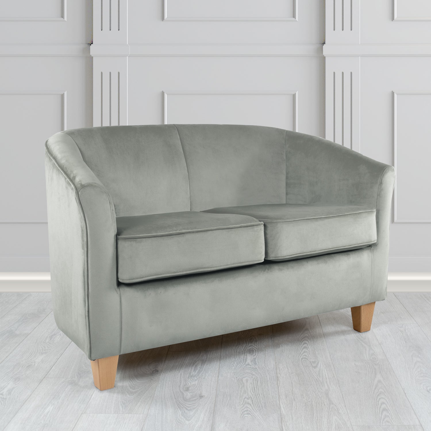 Devon 2 Seater Tub Sofa in Cristina Marrone Passione Velvet Fabric