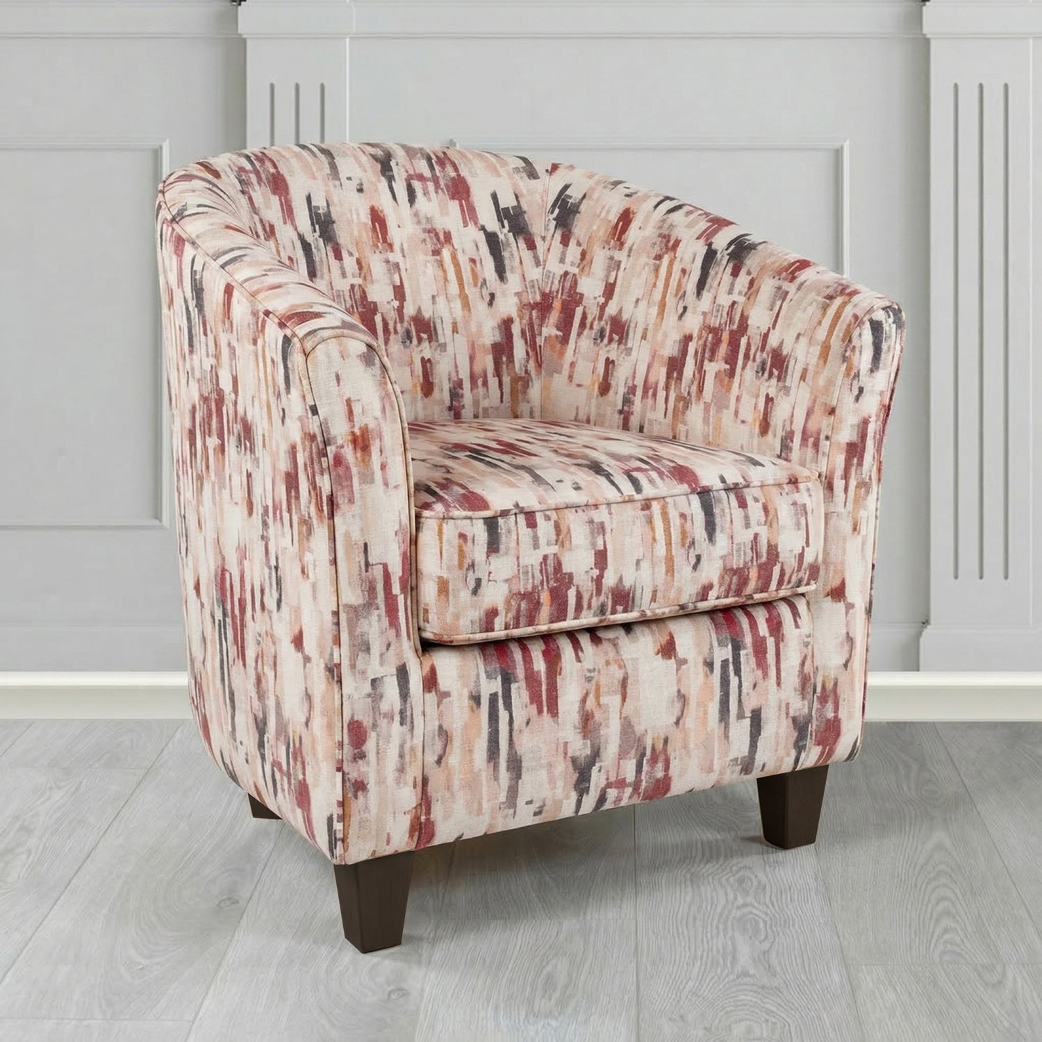 Devon Tub Chair in Fryett's Aura Abstract Pattern Fabric