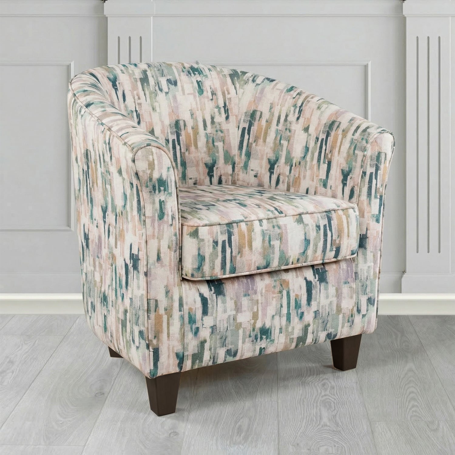 Devon Tub Chair in Fryett's Aura Abstract Pattern Fabric