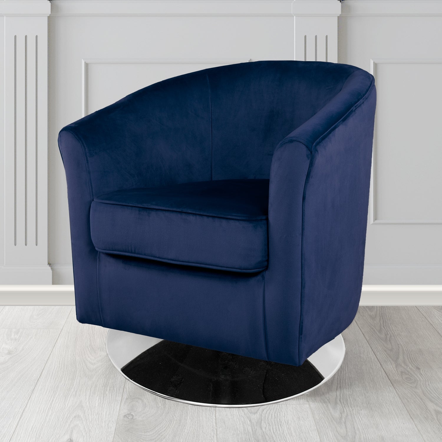 Devon Swivel Tub Chair in Tubz Monaco Velvet Fabric