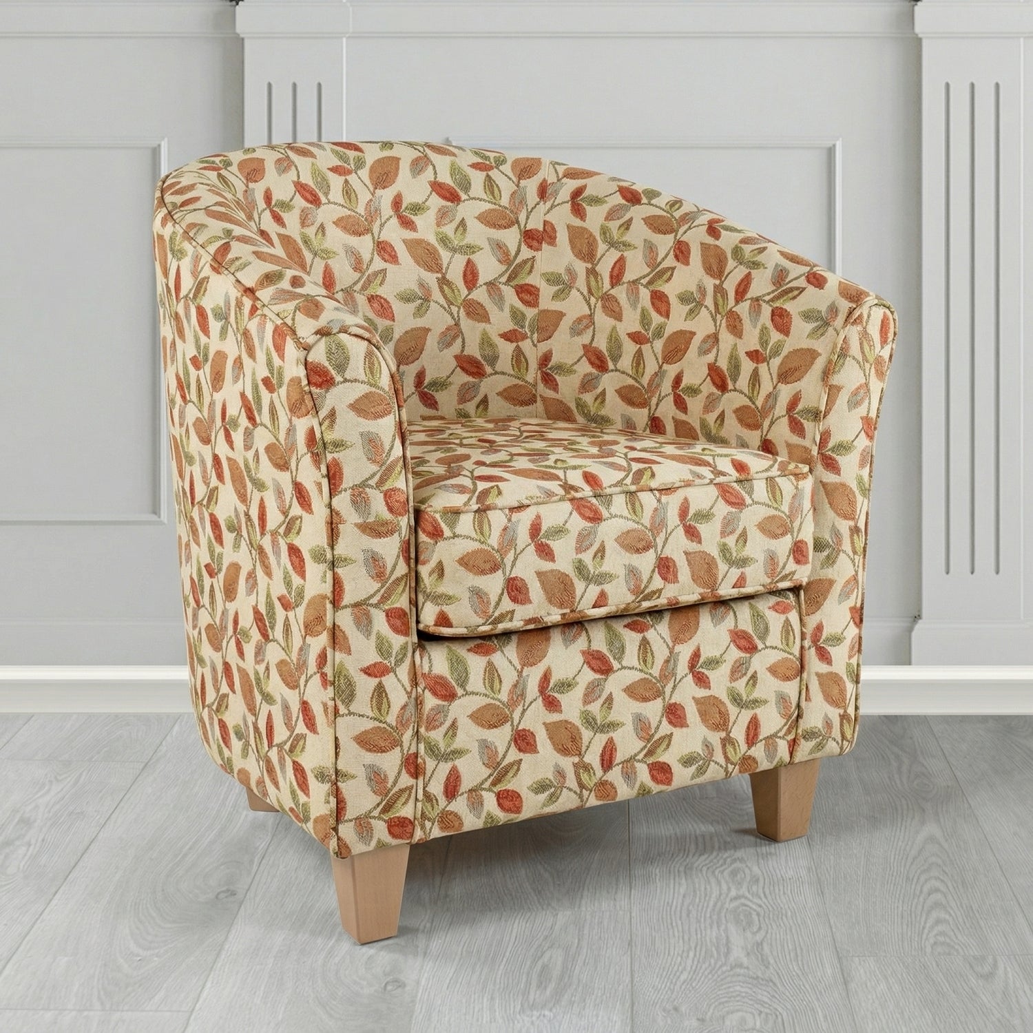 Devon Tub Chair in Porter and Stone Vercelli Floral Fabric